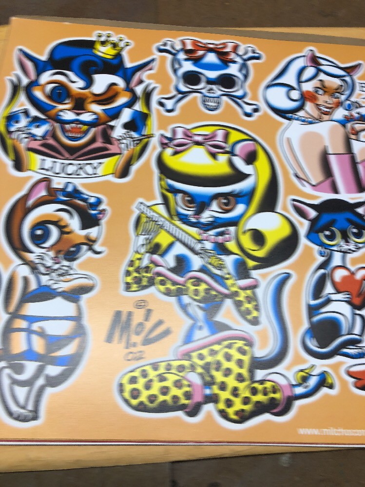 Mitch OConnell “I Bite” Flash Art Sheet No Sticker 2001 Rare!2
