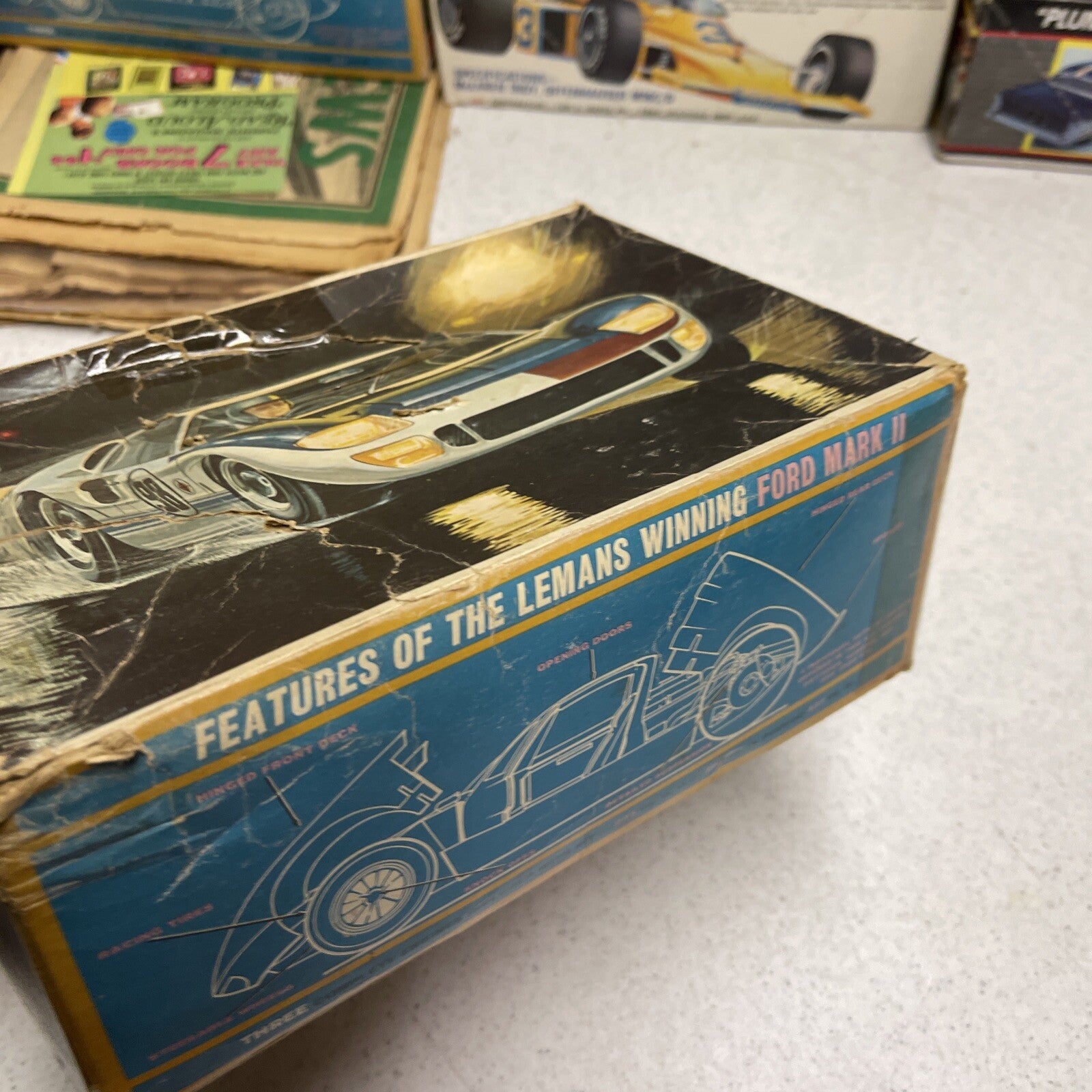Original AMT Mark II Ford GT Lemans 1st Issue model kit For Parts9