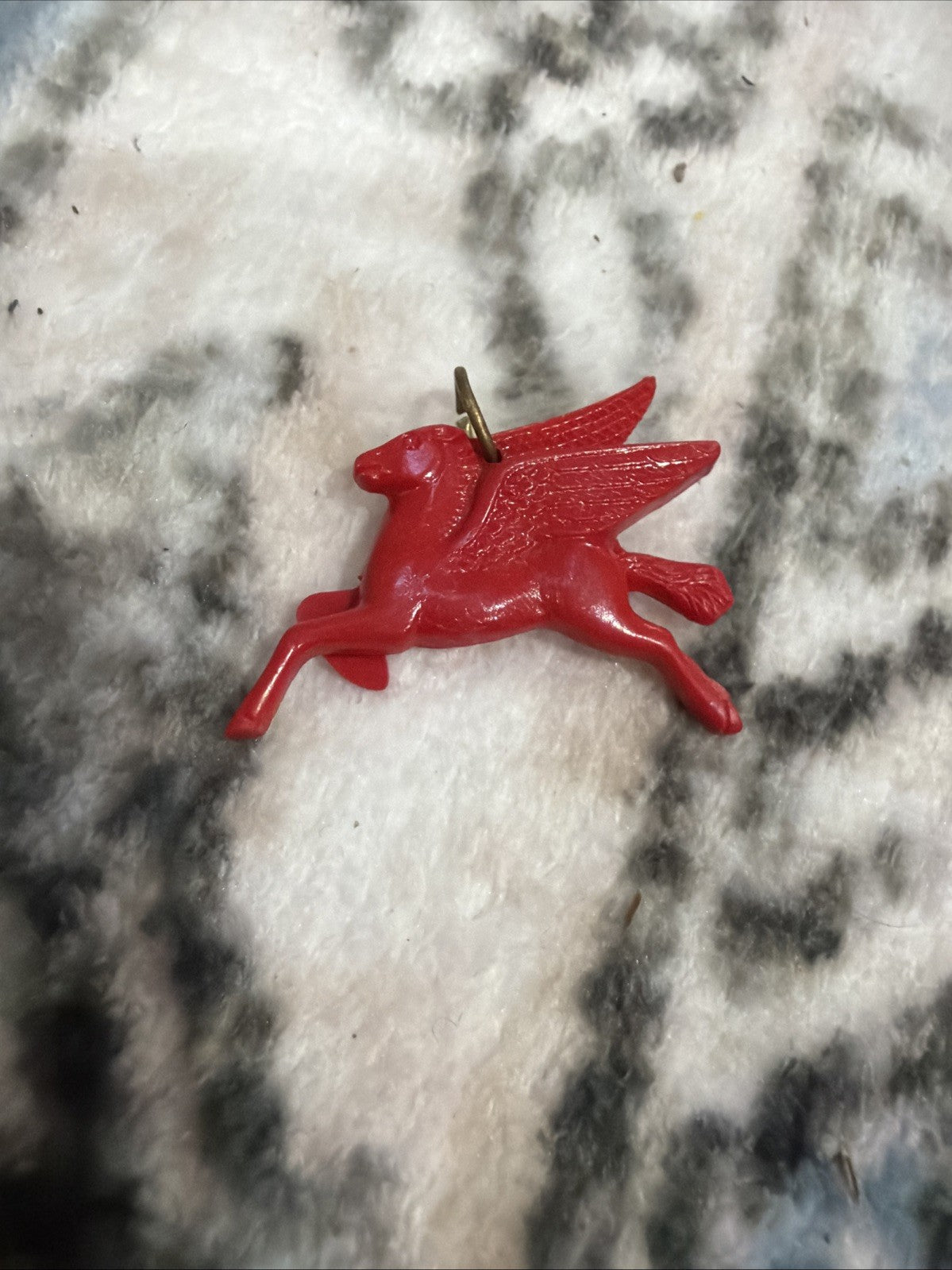 Vintage Mobil Gas 1939 New York World's Fair Charm Red Pegasus 0
