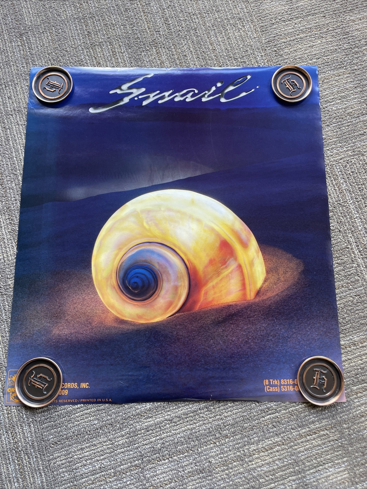 #191 Snail Flow  1979 Record Store Promo Poster 22.5 X 25.5”0