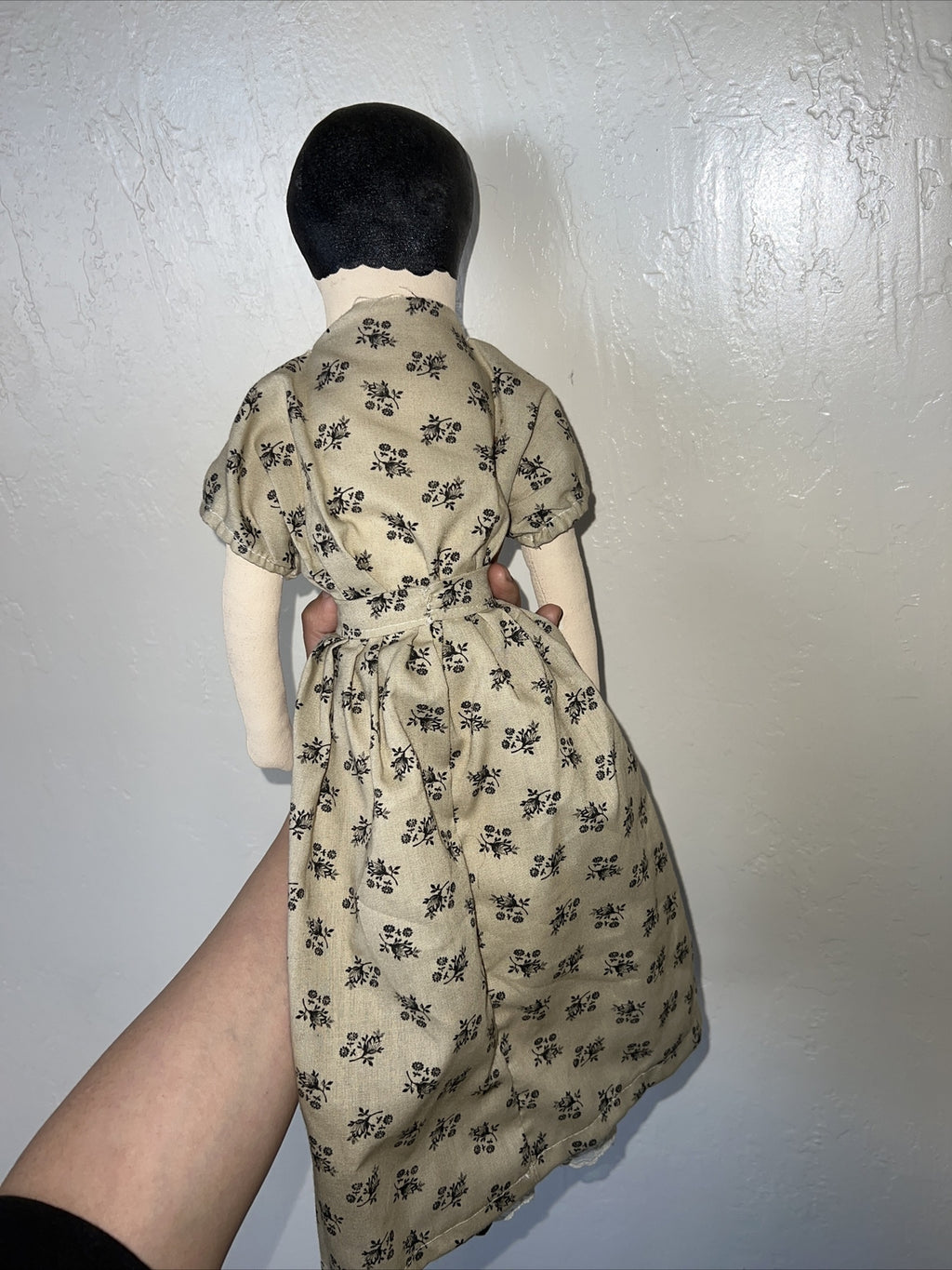 19” Vintage Painted Hand Made Cloth Doll2