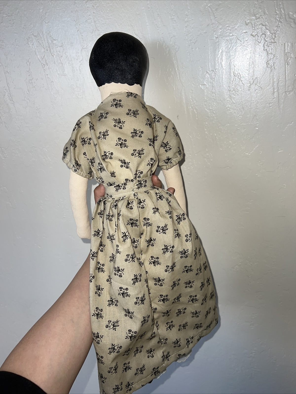 19” Vintage Painted Hand Made Cloth Doll2