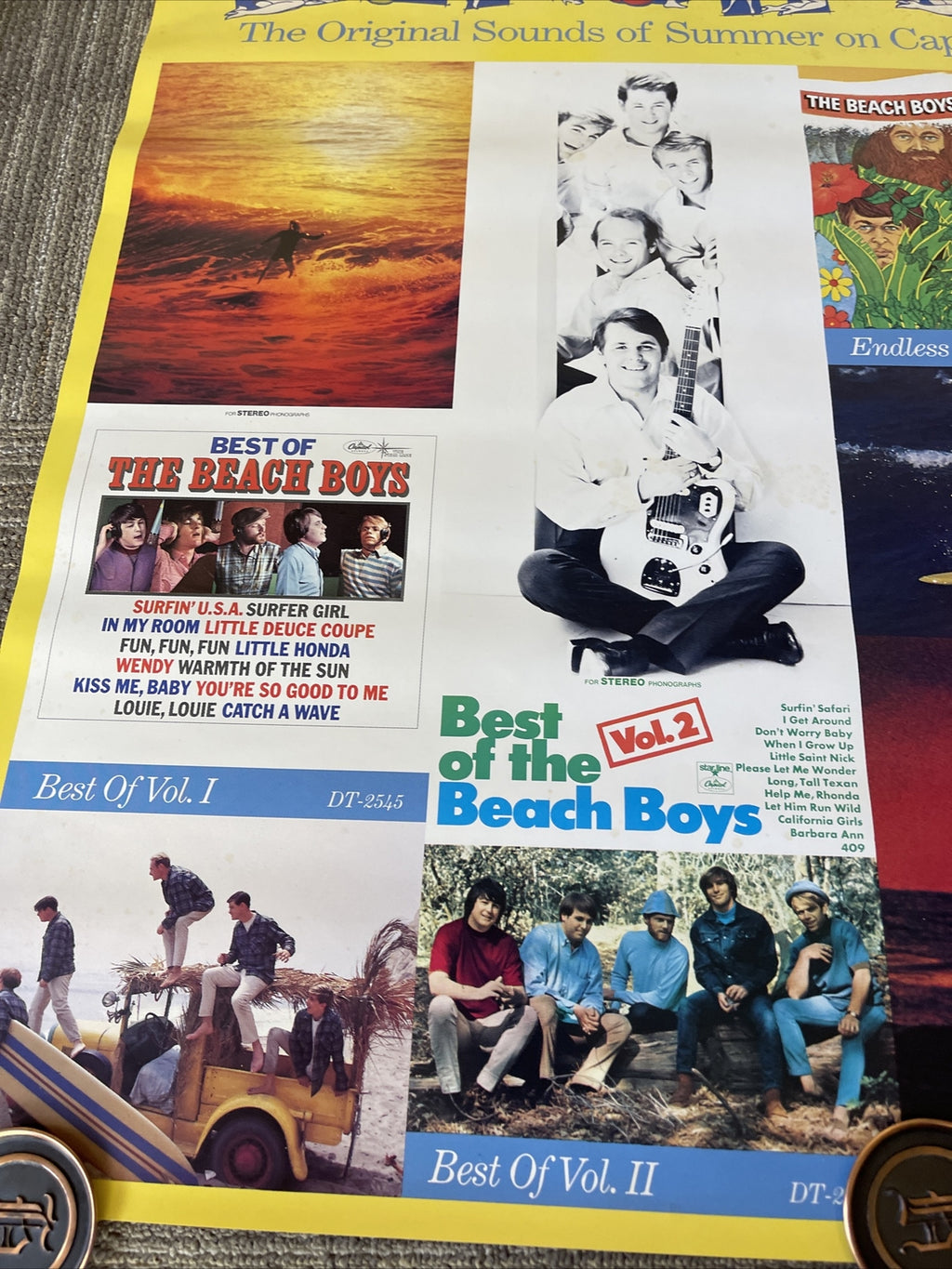 THE BEACH BOYS 1981 Record Store Promo Poster Dennis Carl Brian Santa Cruz #386