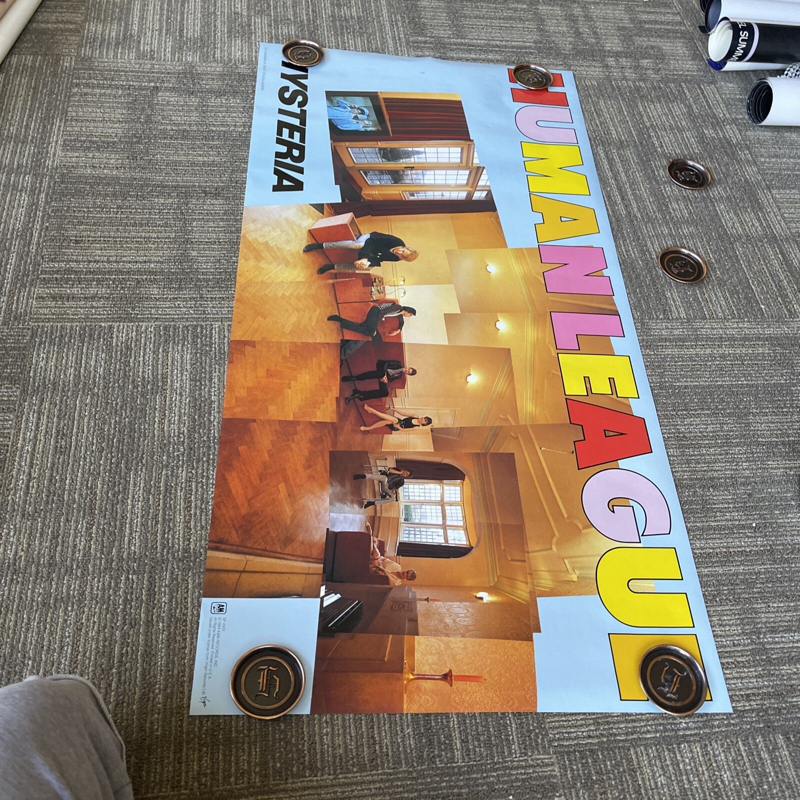 #63 The Human League Hysteria! 1984 A&M Records Original Record Promo Poster0