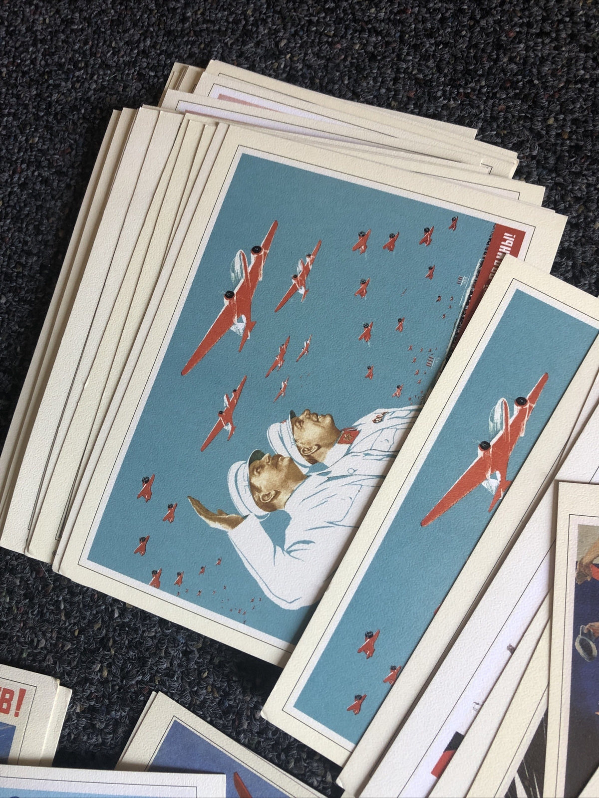 Rare Vintage Lot Of 110 Russian Flash Cards Kohtakt Kynbtypa 2001 Aviation War10