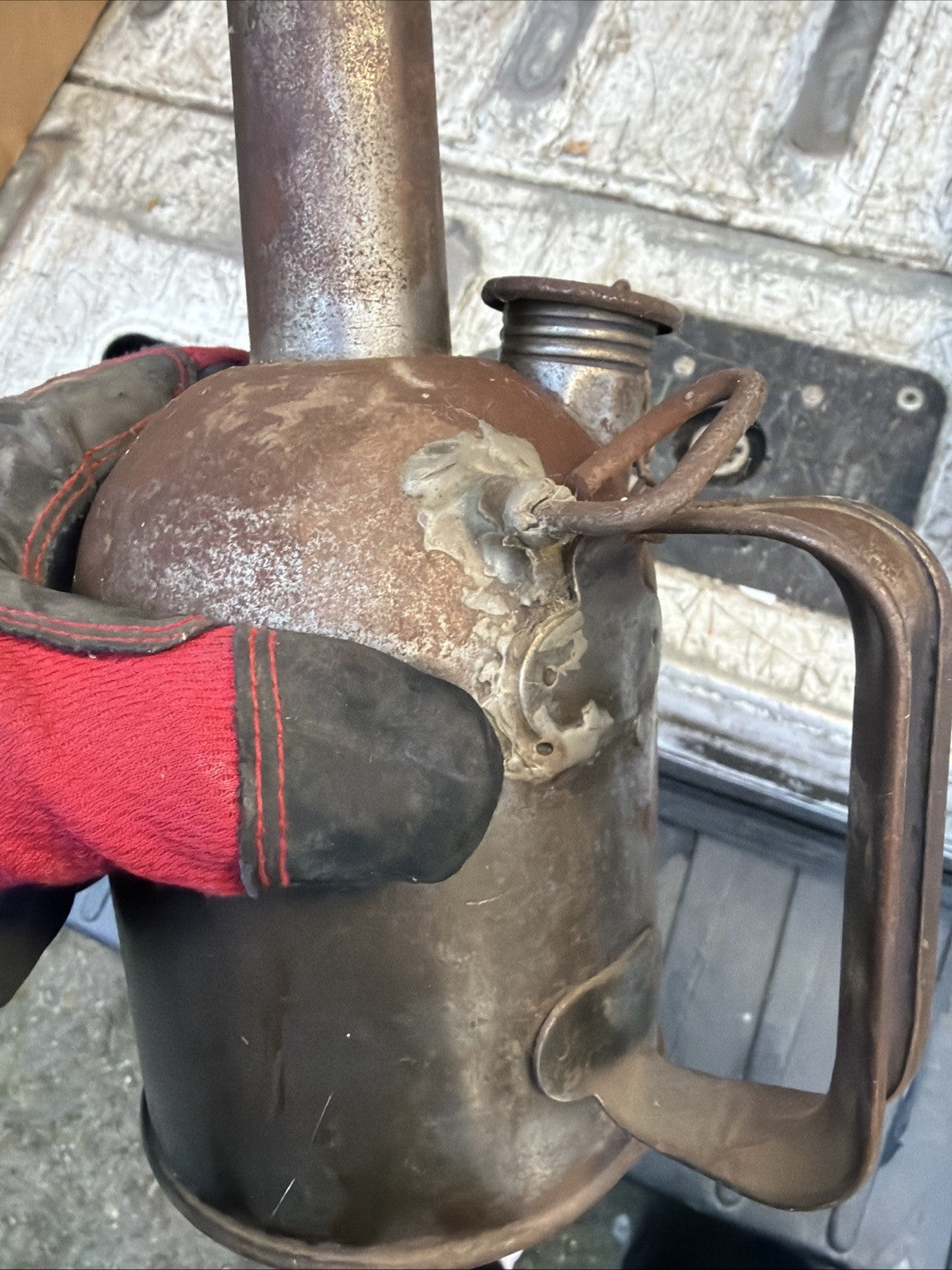 Antique Vintage Railroad Railway Oil Can Longneck Spout 30" Eagle Oiler 4001