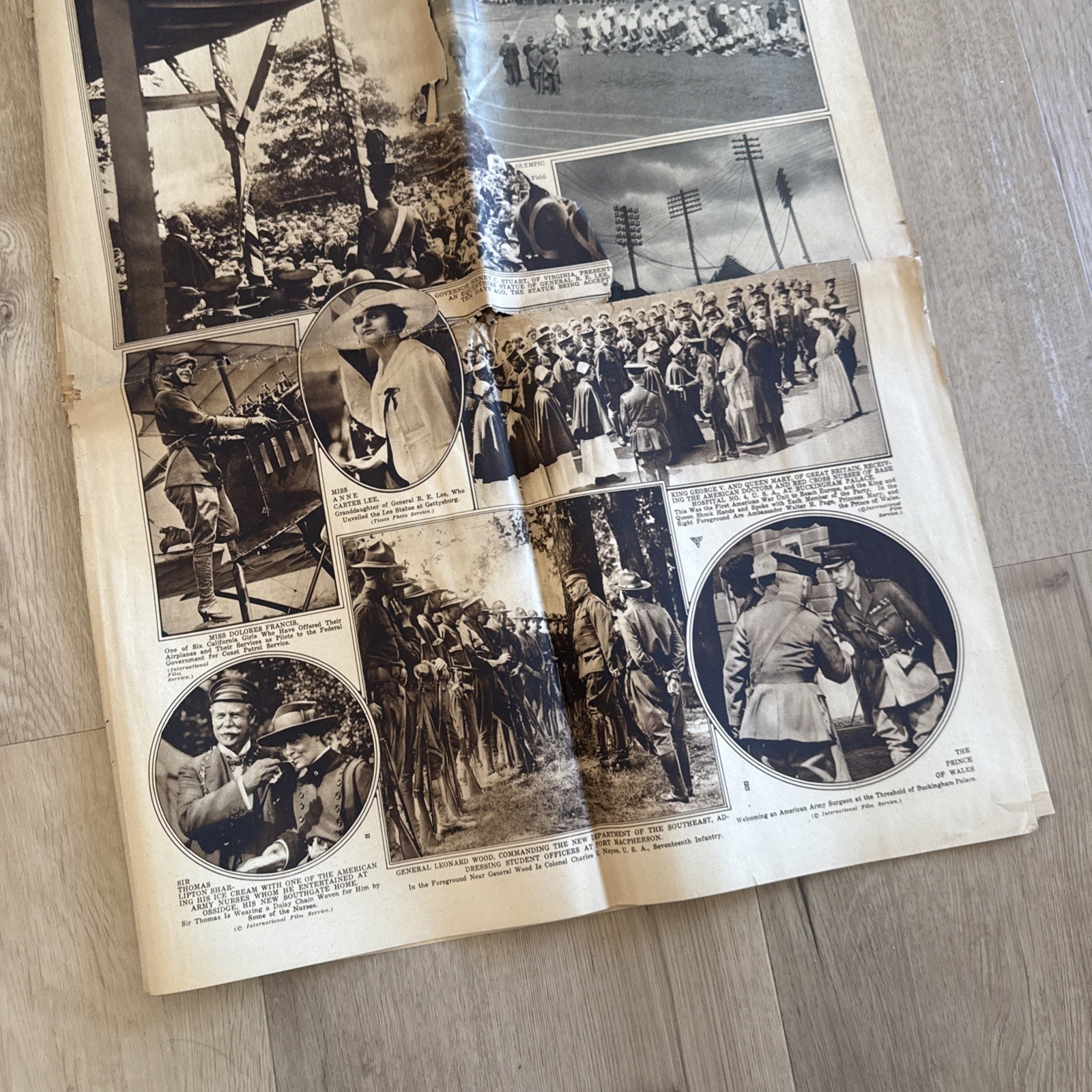 1917 antique NEW YORK TIMES rotogravure PARADE WWI SHIPS ADS FASHION2