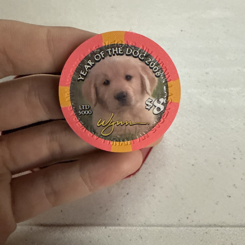 Wynn Las Vegas - Year of the Dog Commemorative $8 Chip (2006) - Limited 50001