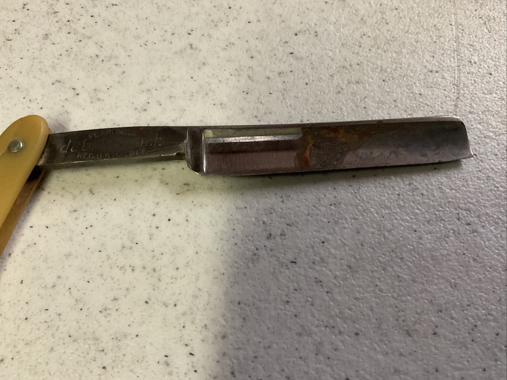 Vintage Antique Pearl Duck Dubl Duck Dwarf Straight Razor2