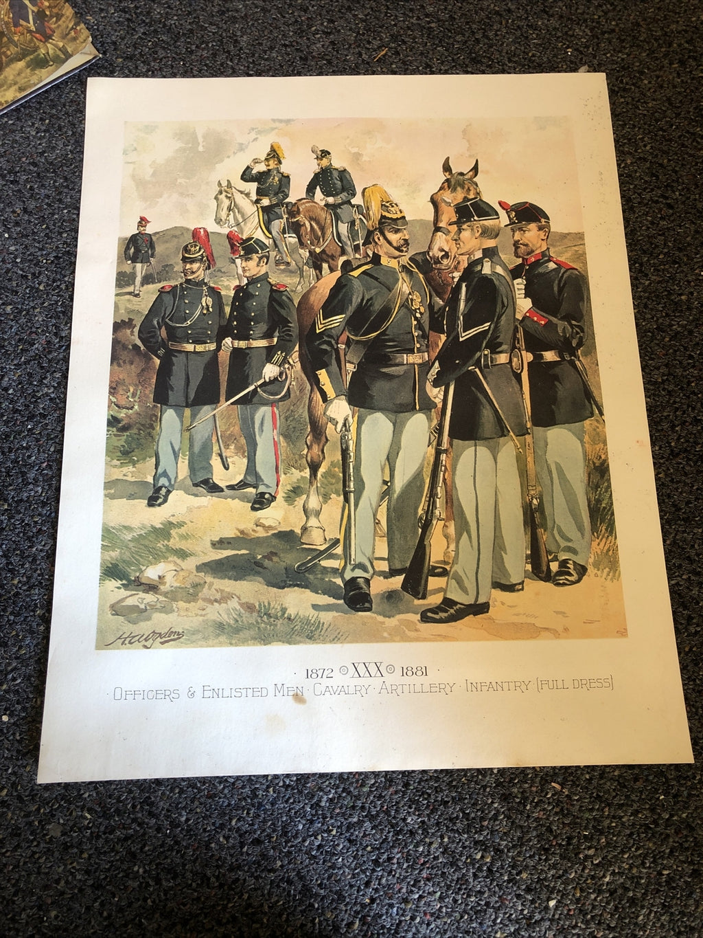 UNIFORMS OF THE UNITED STATES ARMY 4 PAINTINGS By H. A. Ogden GROUP 8 -1862-18854