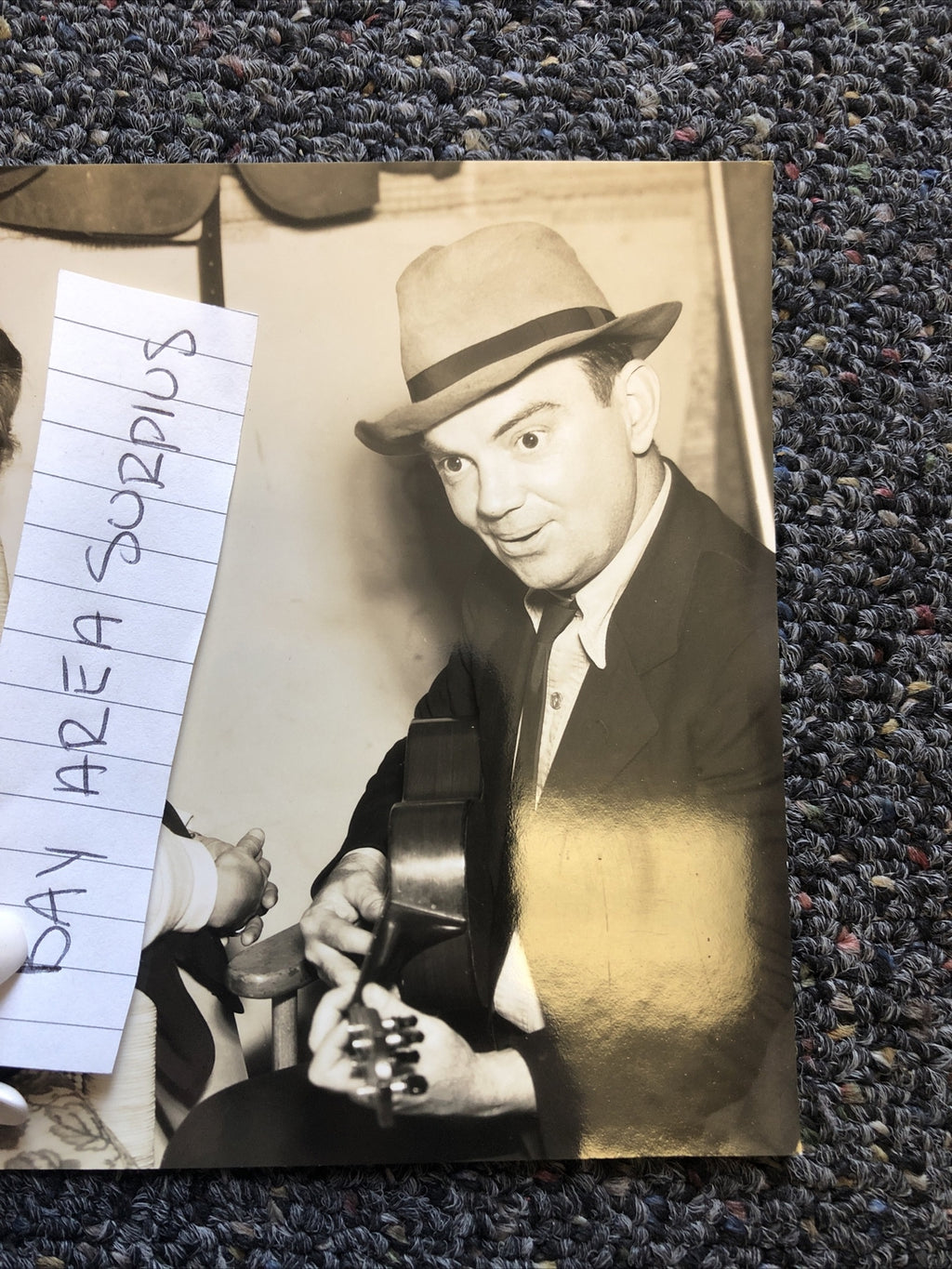 Rare Original Unpublished Of Barbara Stanwyck & Ukulele Ike 6.5”x5.5” Candid1