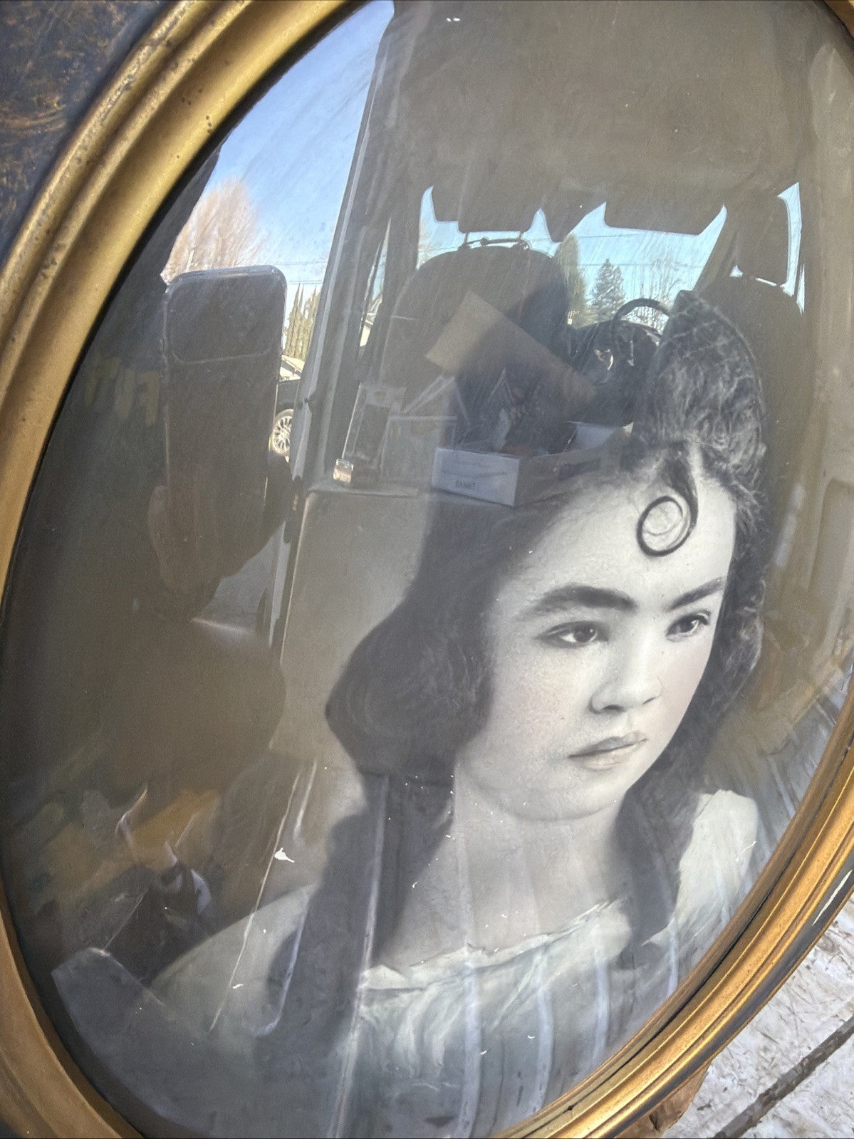 Large Early 1900s Iroquois? Native American Woman Antique Portrait In Frame2