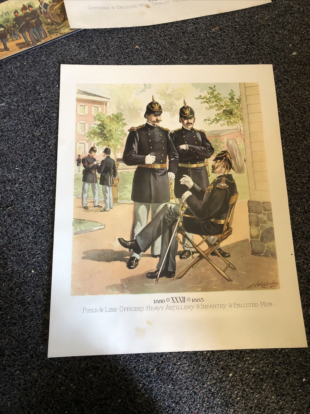 UNIFORMS OF THE UNITED STATES ARMY 4 PAINTINGS By H. A. Ogden GROUP 8 -1862-18853