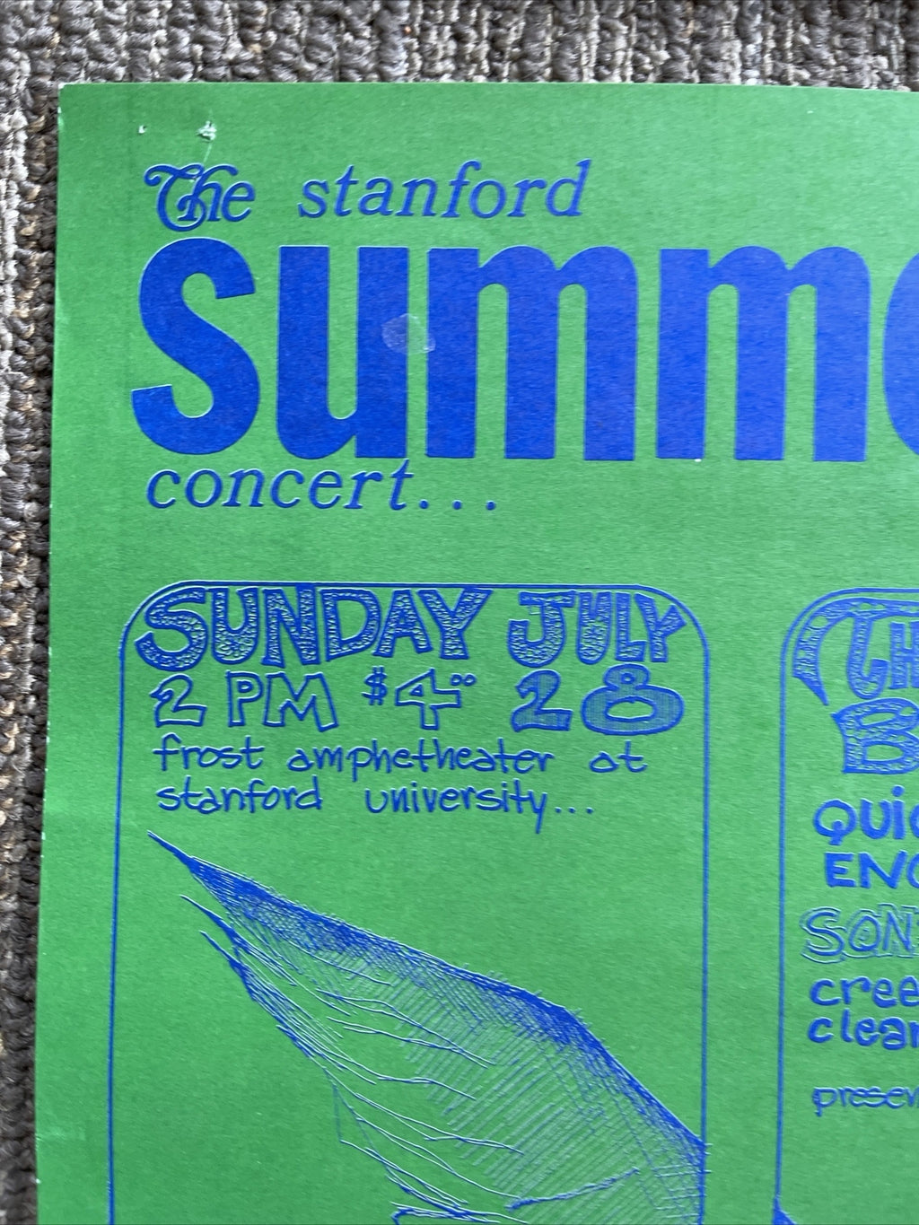 1967-68 Stanford Summer Rock Poster Lot Of 4 Lovin Spoonful CCR Chambers Bros2