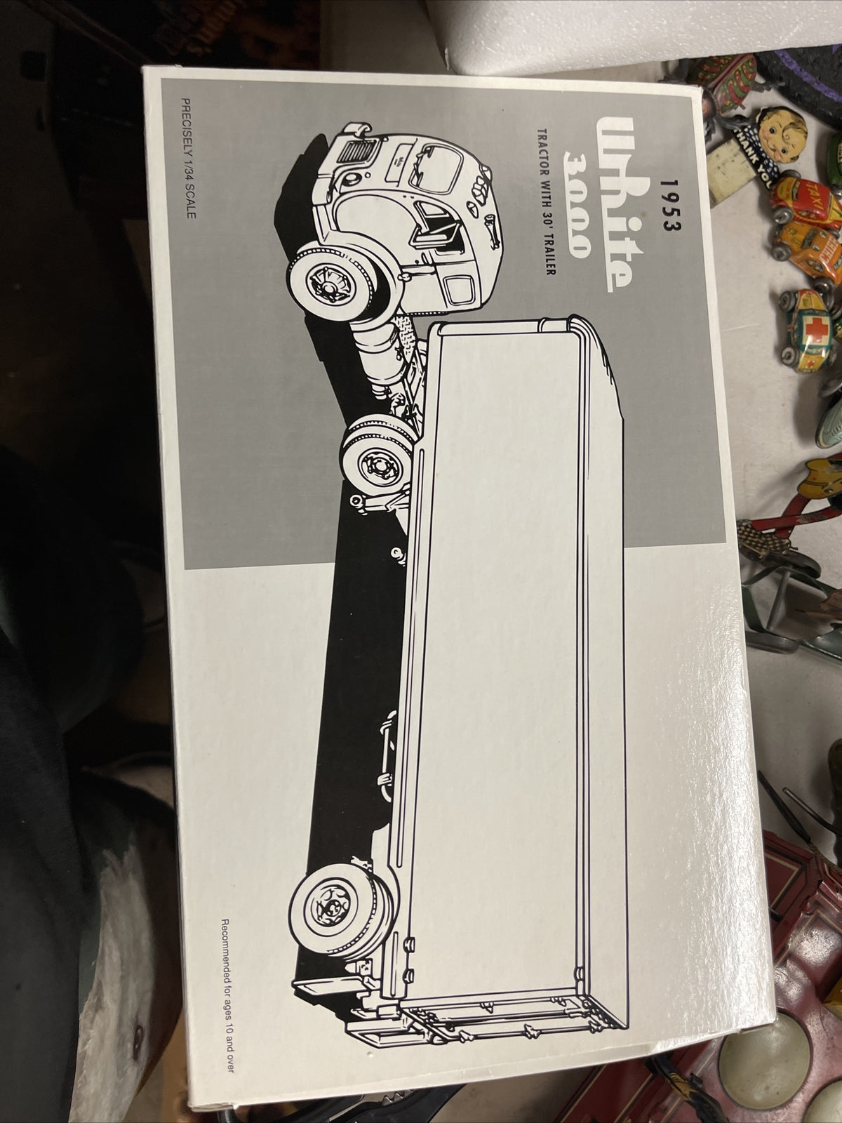 NEW First Gear 1:34 Truck W Trailer 1953 White 3000 Die cast Sohio Oil Rare0