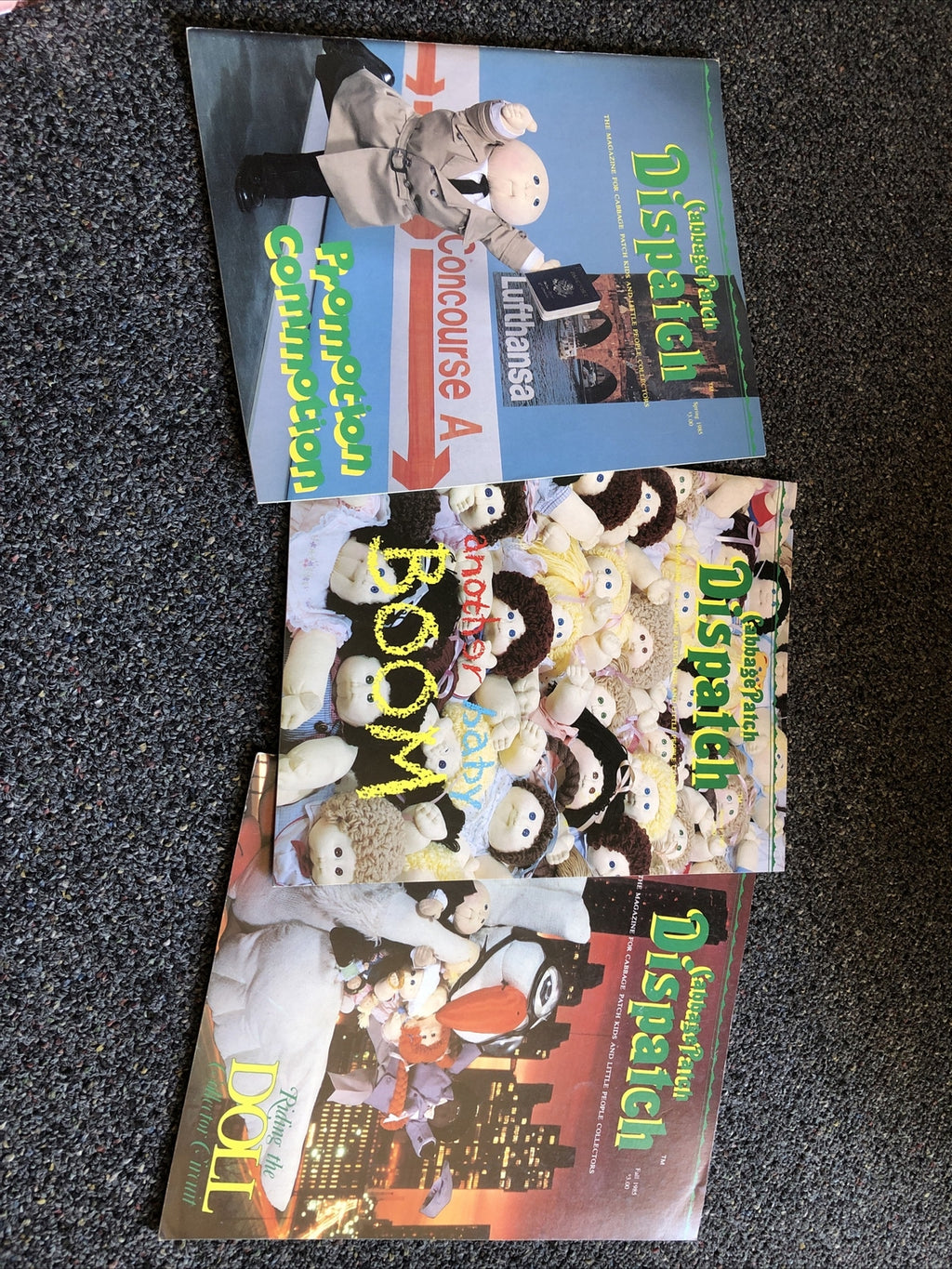 Rare Lot Of 3 Cabbage Patch Dispatch Magazine 19850