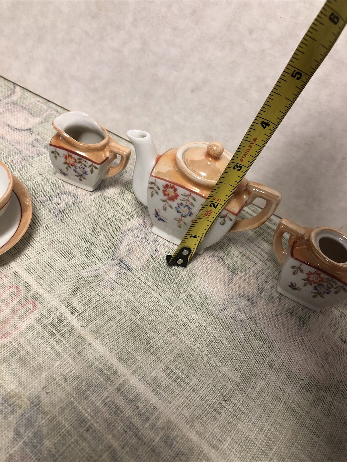 Vintage Made In Occupied Japan Porcelain Child's Tea Set Lot Of 59