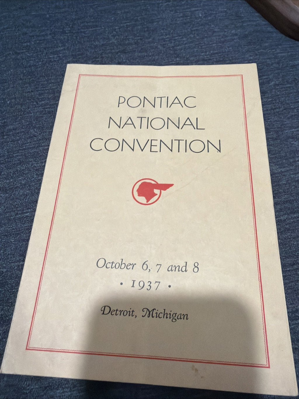 1937 ORIGINAL BUICK OLDS PONTIAC NATIONAL CONVENTION Program Detroit Michigan0