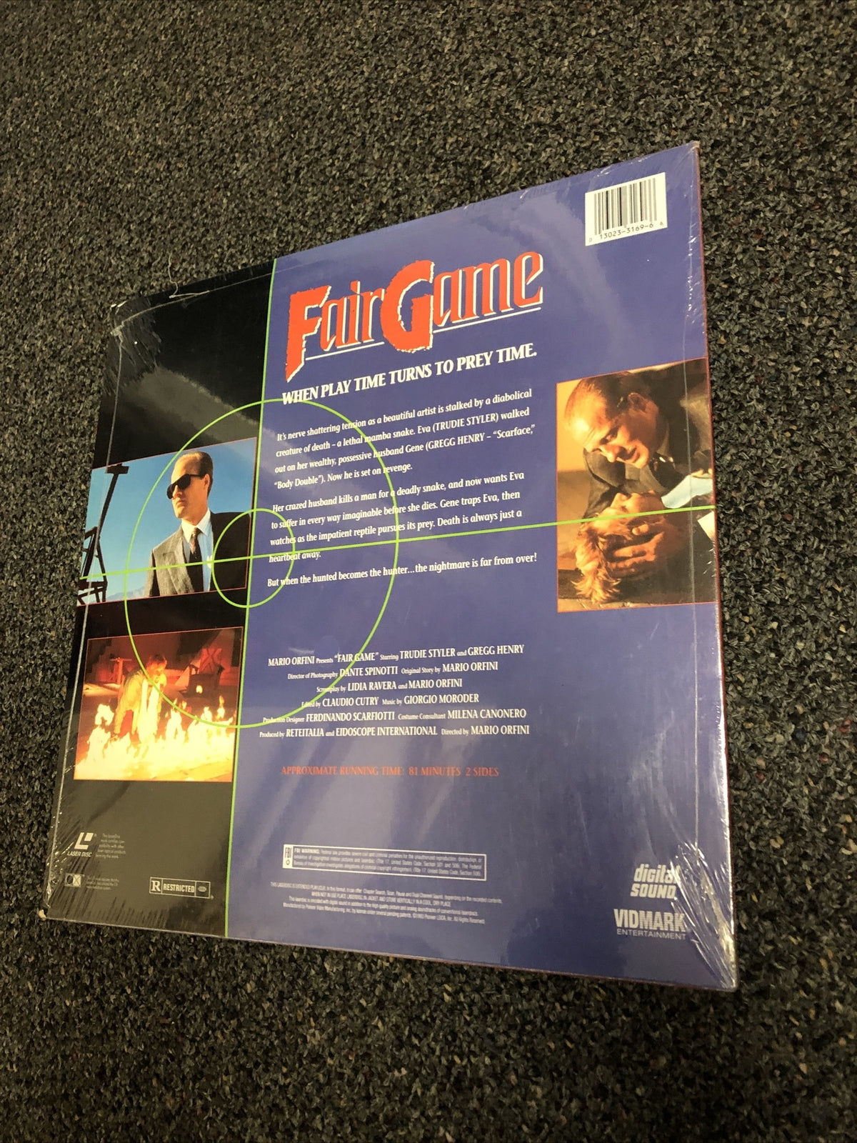 RARE - FAIR GAME Laserdisc - Trudie Styler SEALED3