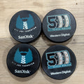 Lot Of 4 Patrick Marleau - Joe Thornton Hockey Puck - San Jose Sharks0