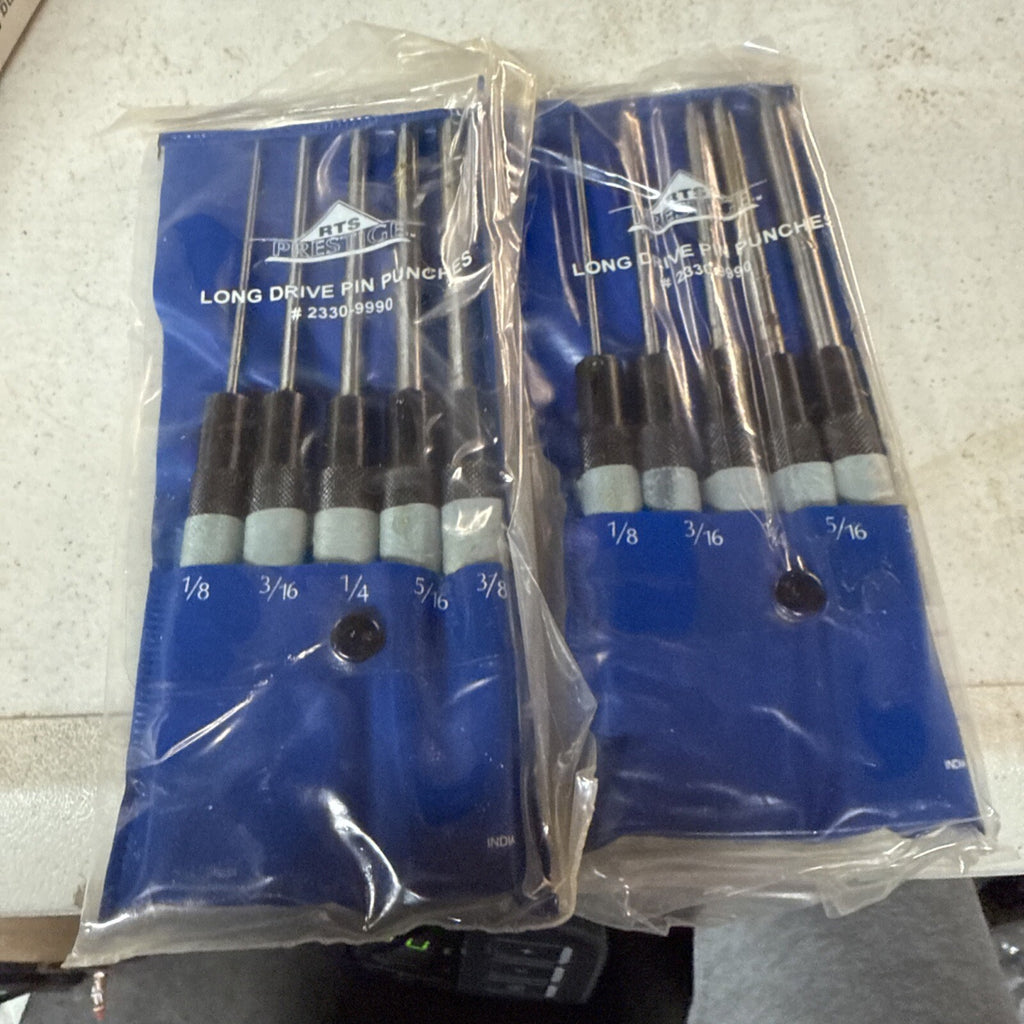 RTS Prestige Long Drive Pin Punch Set 1/8-3/8 , 5 Piece Lot of 22