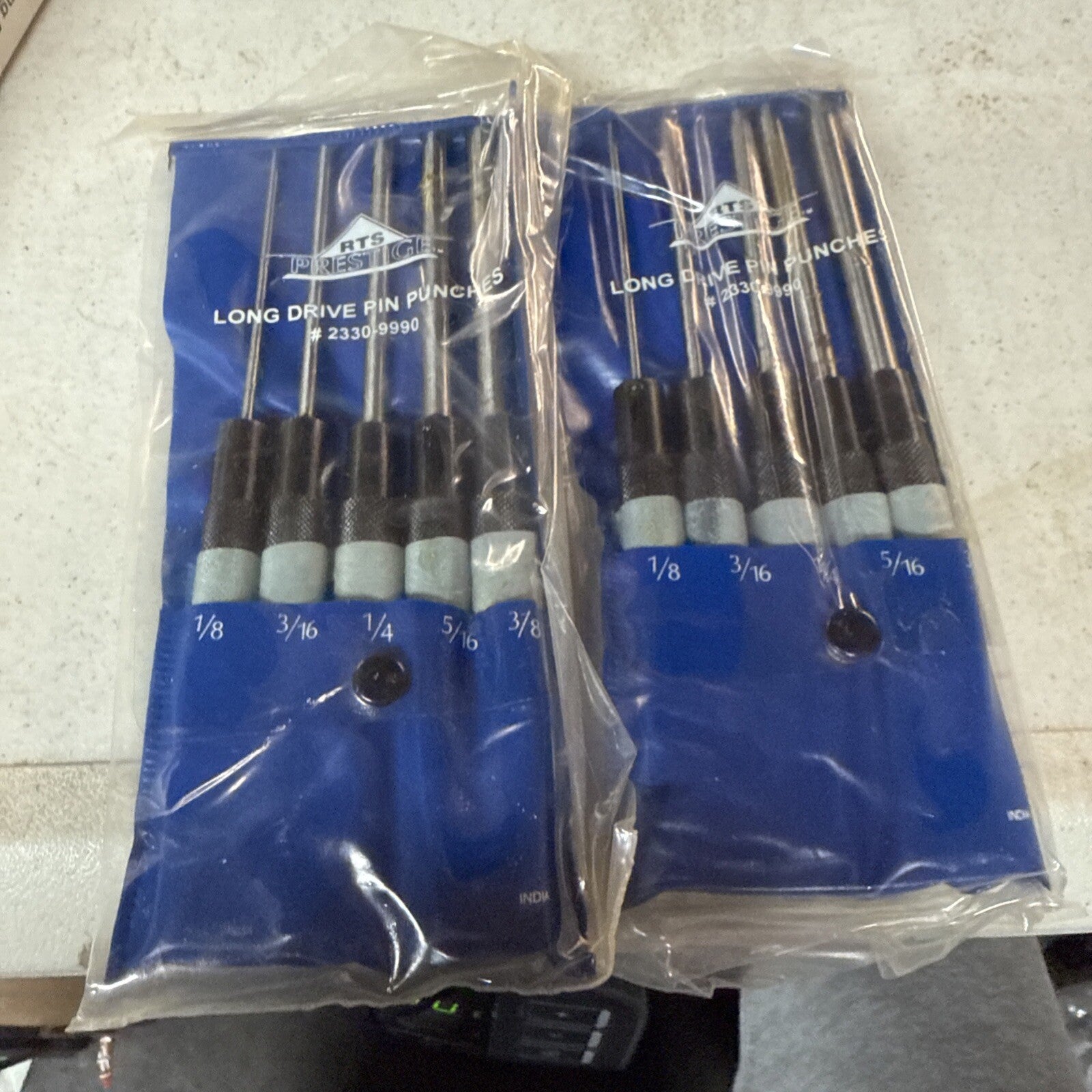RTS Prestige Long Drive Pin Punch Set 1/8-3/8 , 5 Piece Lot of 22