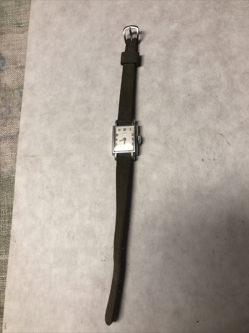 Vintage Timed Watch Green Band Lady’s Watch Not Running1
