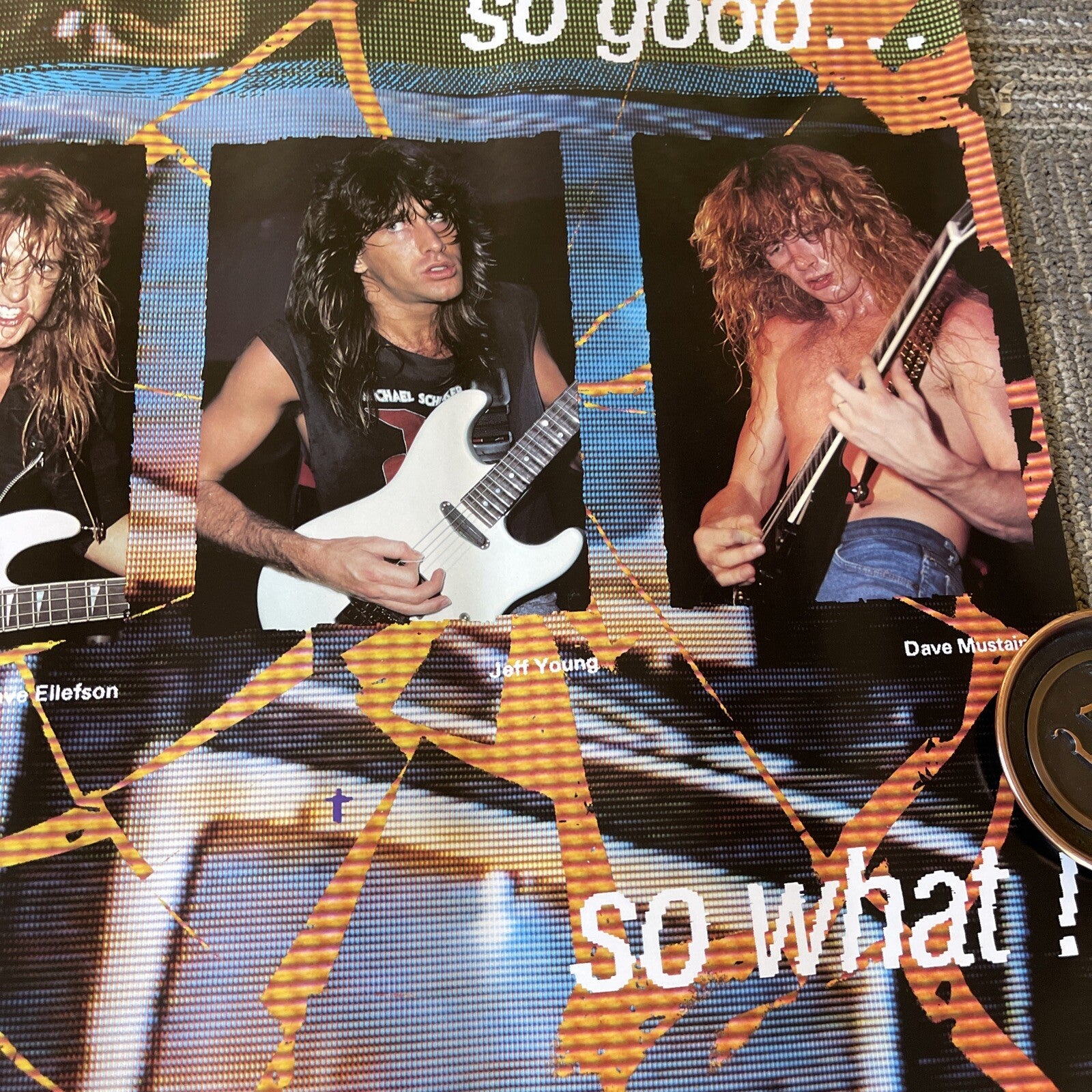 #70 Original 1987 MEGADETH Record Store Promo Poster So Far So Good So What7