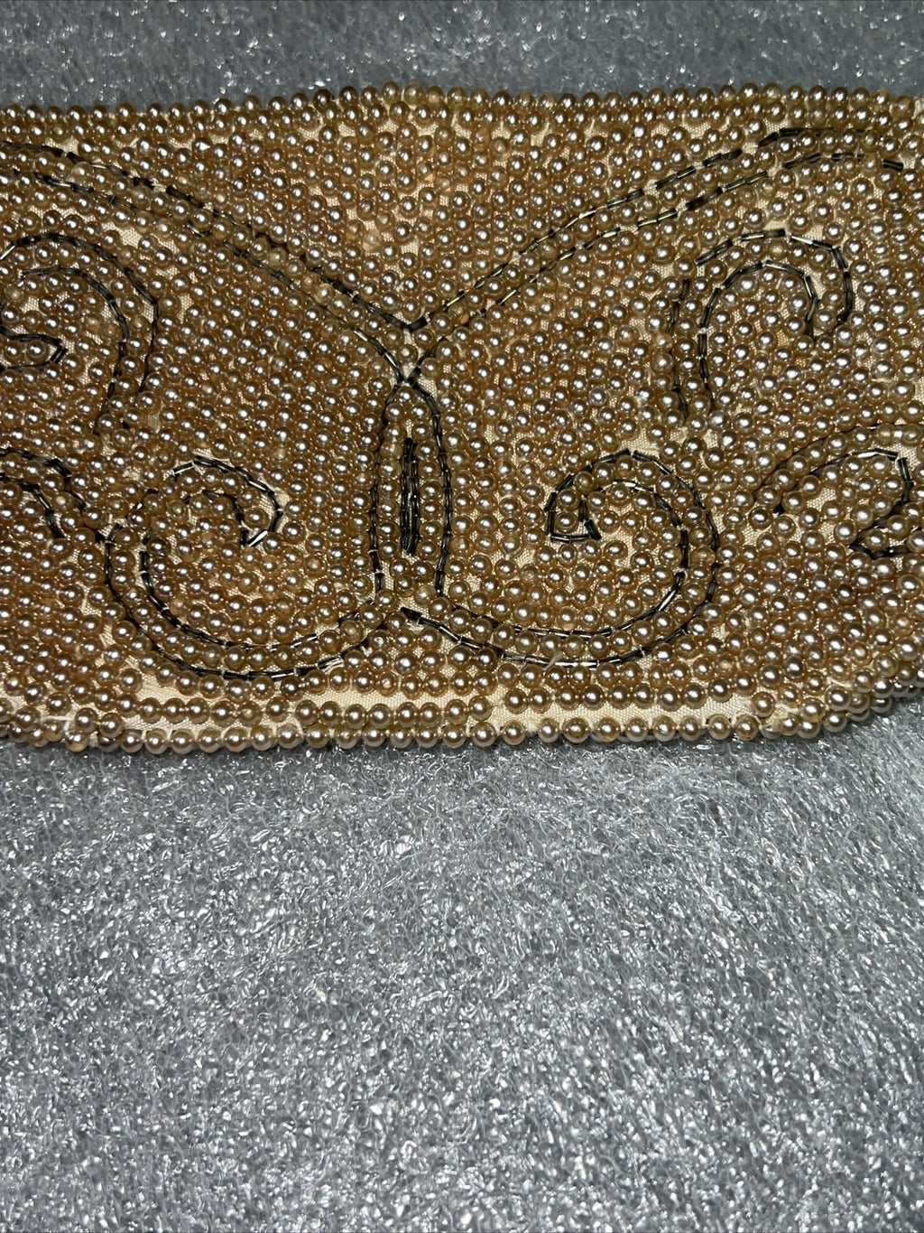 Vintage Rose Pink Bead Sequin Purse Clutch Envelope Evening Bag7