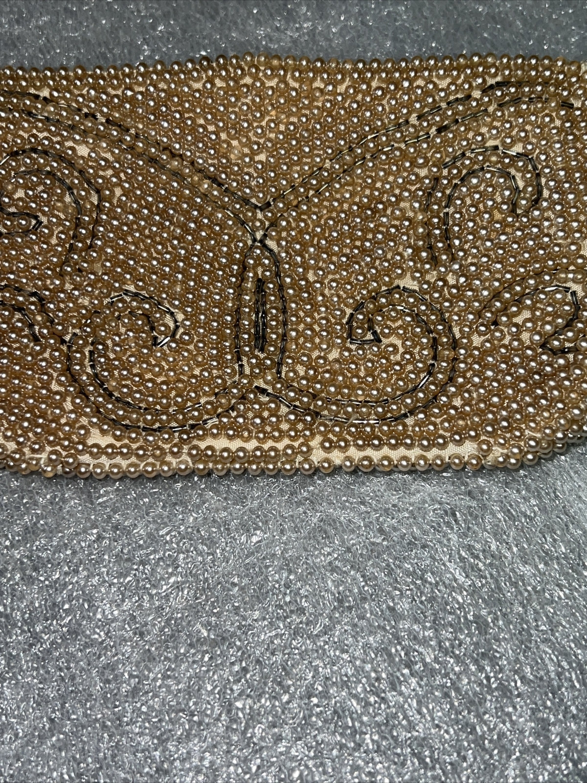 Vintage Rose Pink Bead Sequin Purse Clutch Envelope Evening Bag7