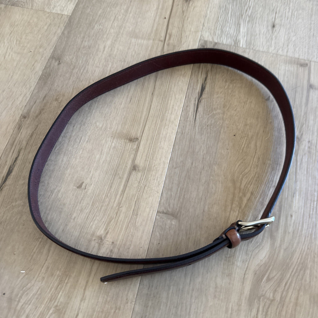 Saks Fifth Avenue Mens Brown Italian Leather Dress Belt Size 42/1056