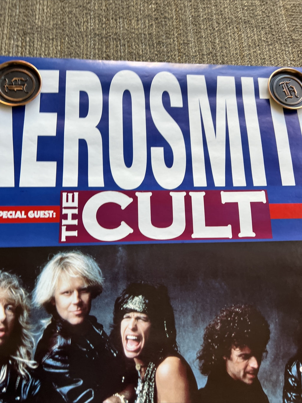 #143 1989  Aerosmith Cult Concert Tour Record Store Promo Poster 23” X 33”8