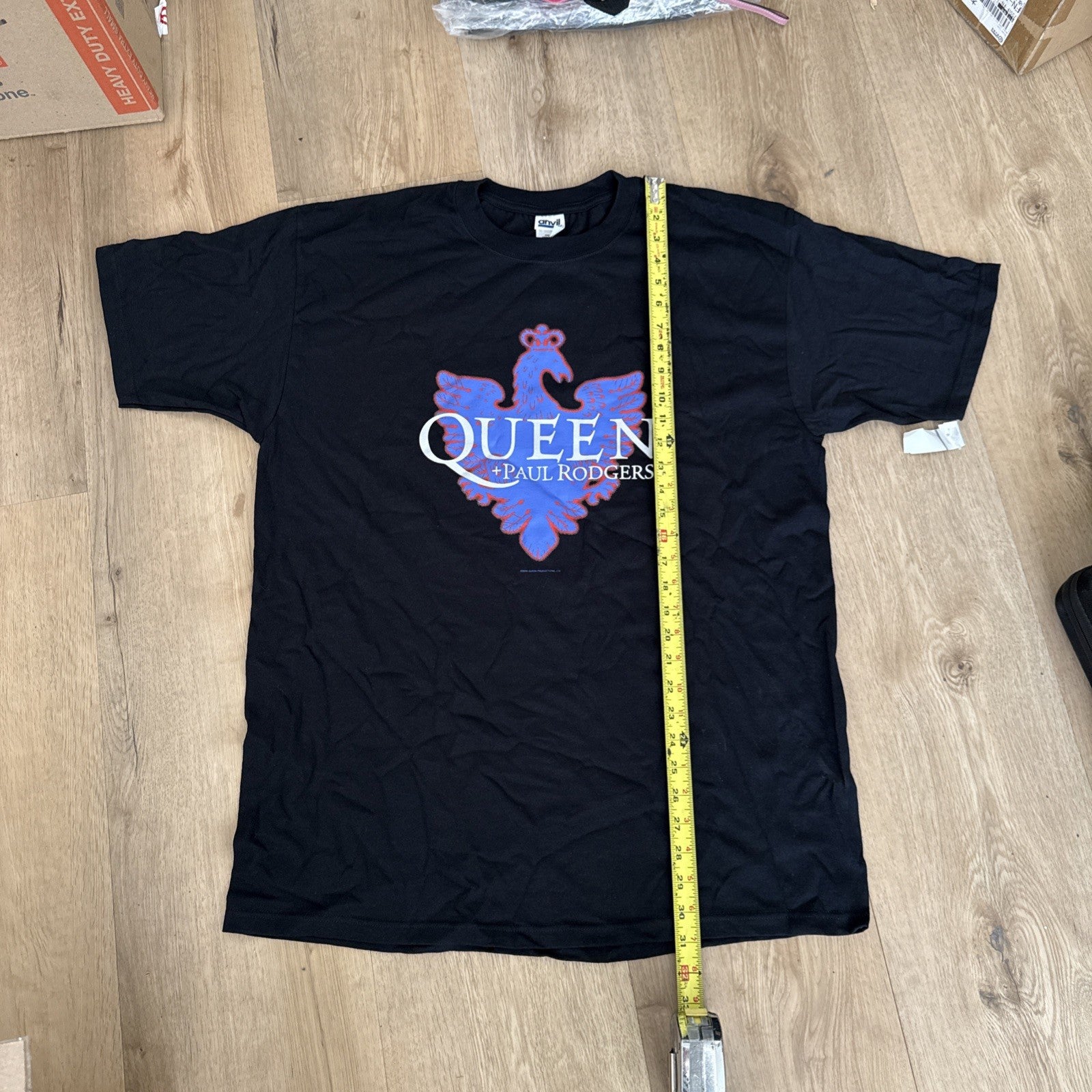 2005 Queen + Paul Rodgers Tour Shirt XL Rock Band Tee anvil Black Vintage1