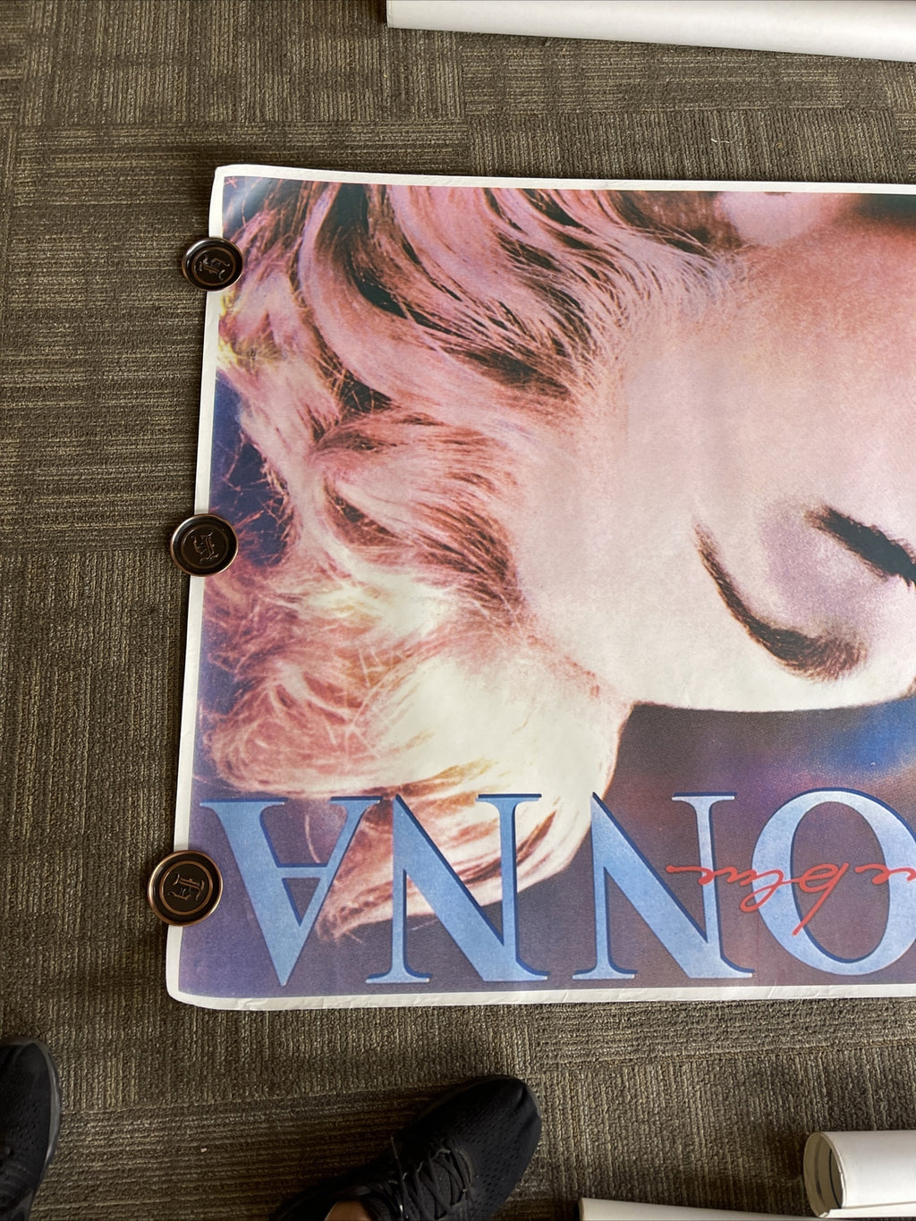 #81 1986 MADONNA True Blue Record Subway Promo POSTER Original 40 X 60” RARE6