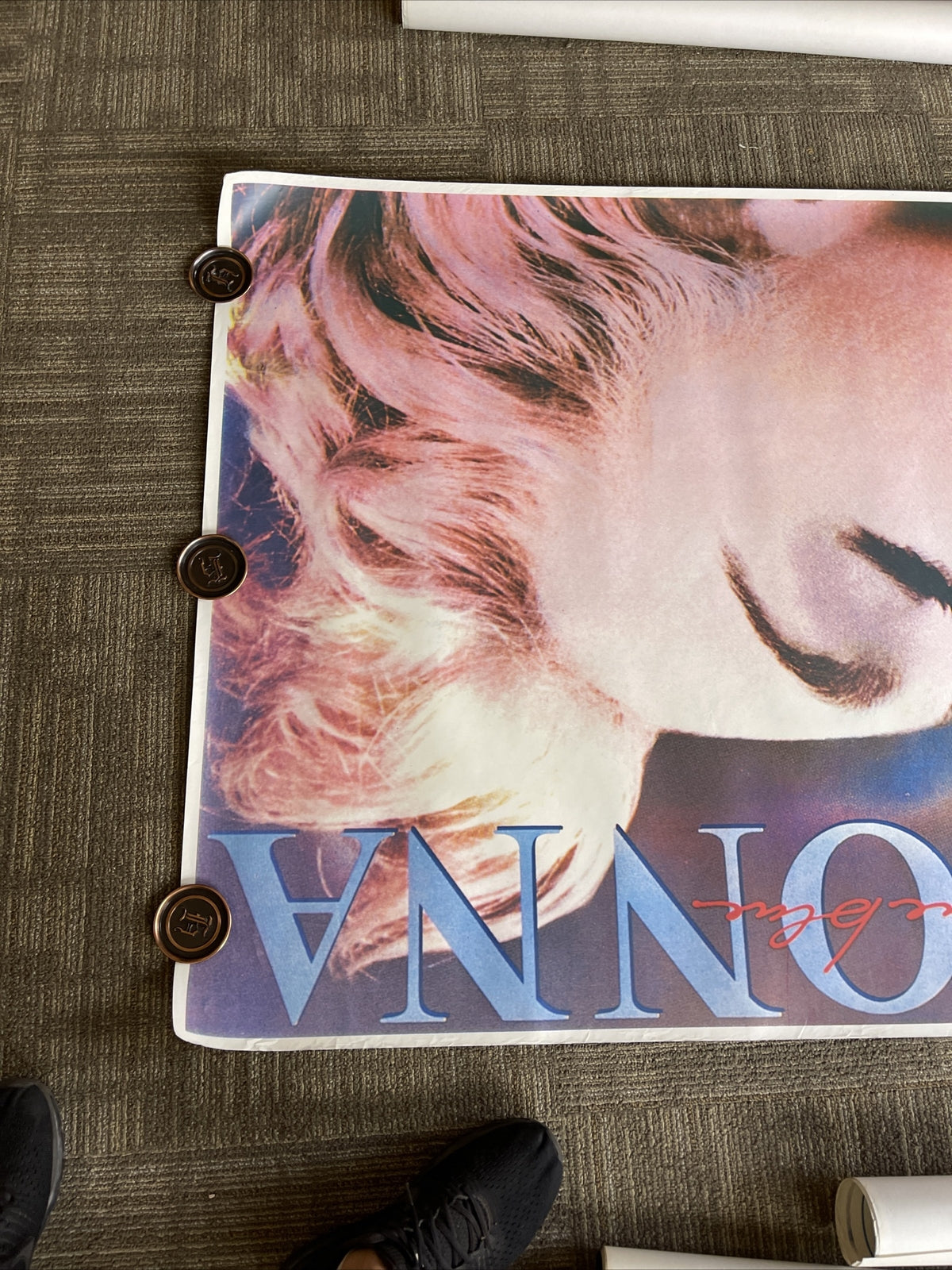 #81 1986 MADONNA True Blue Record Subway Promo POSTER Original 40 X 60” RARE6