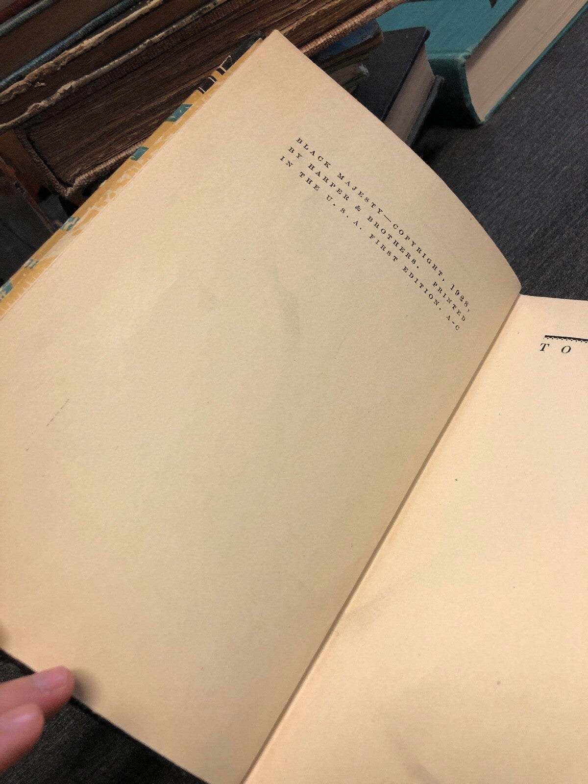 First Edition Vandercook, John W. BLACK MAJESTY With Illustration5