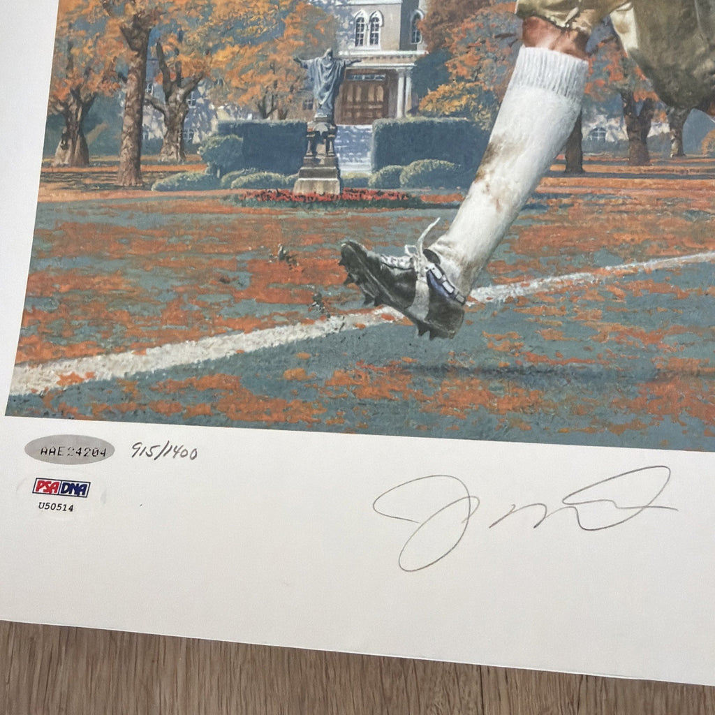 Joe Montana Signed Notre dame Chiefs 49ers 39x17 PSA/DNA AUTO2