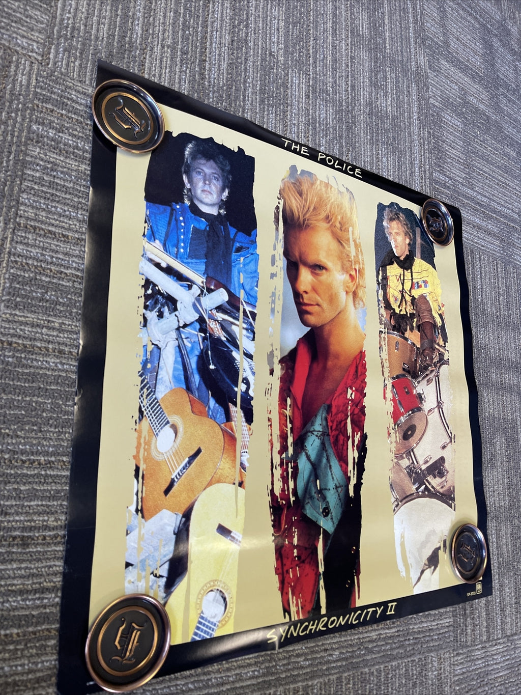 #164 1983 The Police Synchronicity II Record Store Promo Poster Sting Nice!0
