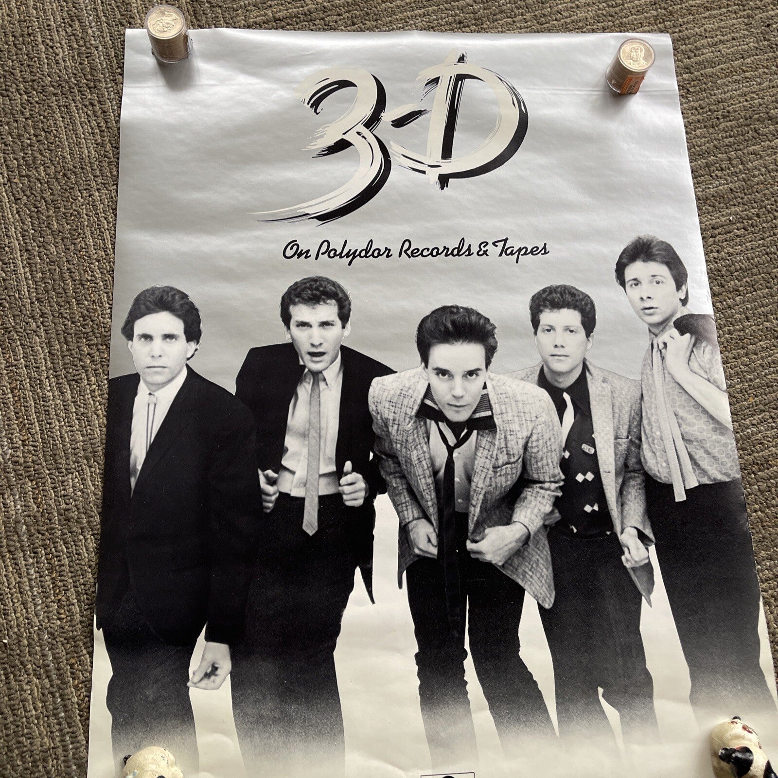 #174 1980 3-D Record Store Promo Poster 22” X 17” New Wave Polydor8