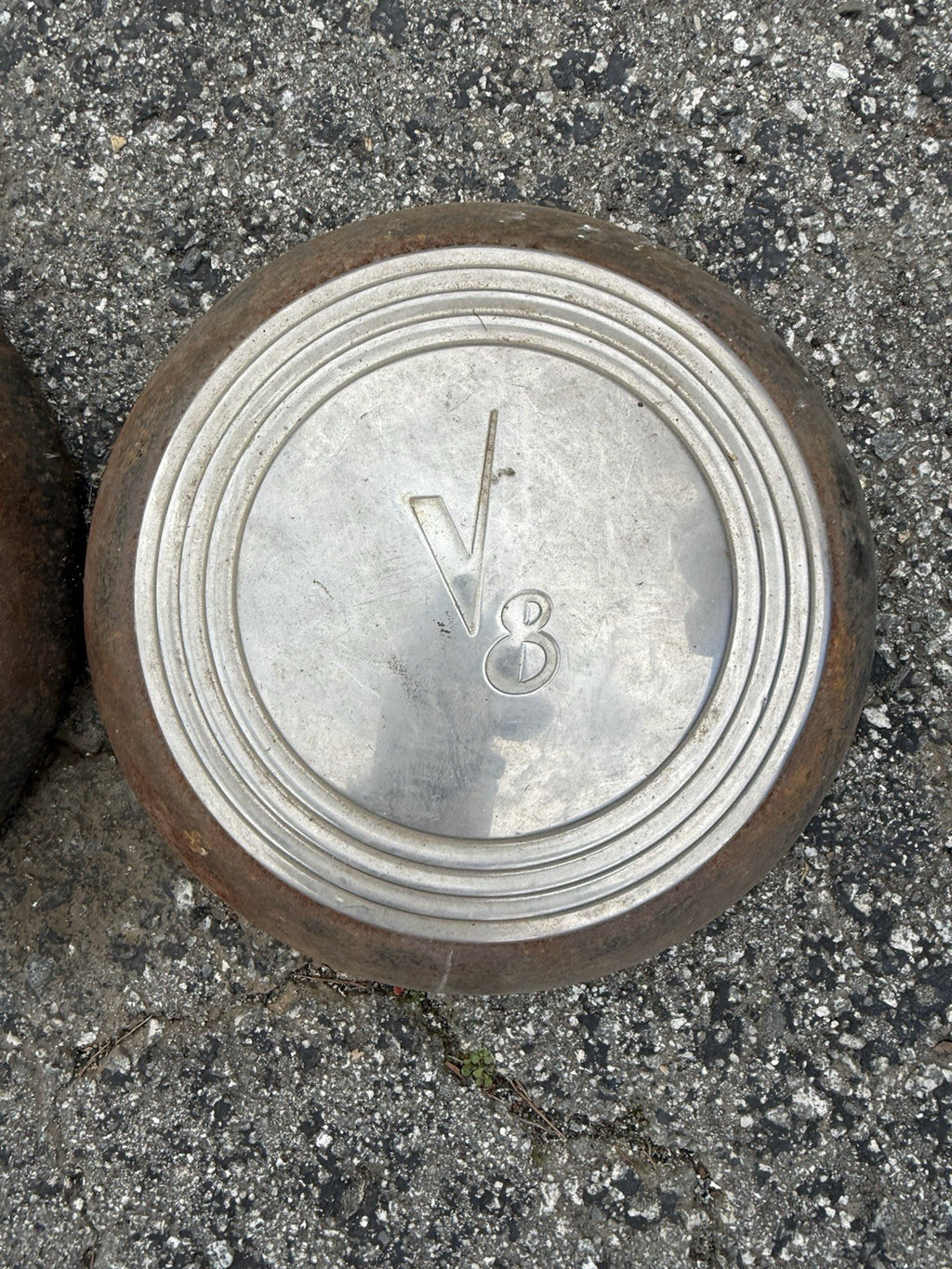 Vintage Pair 1935 Ford V8 Hubcap 1936 Dog Dish Wheel Cover 1937 1938 19392
