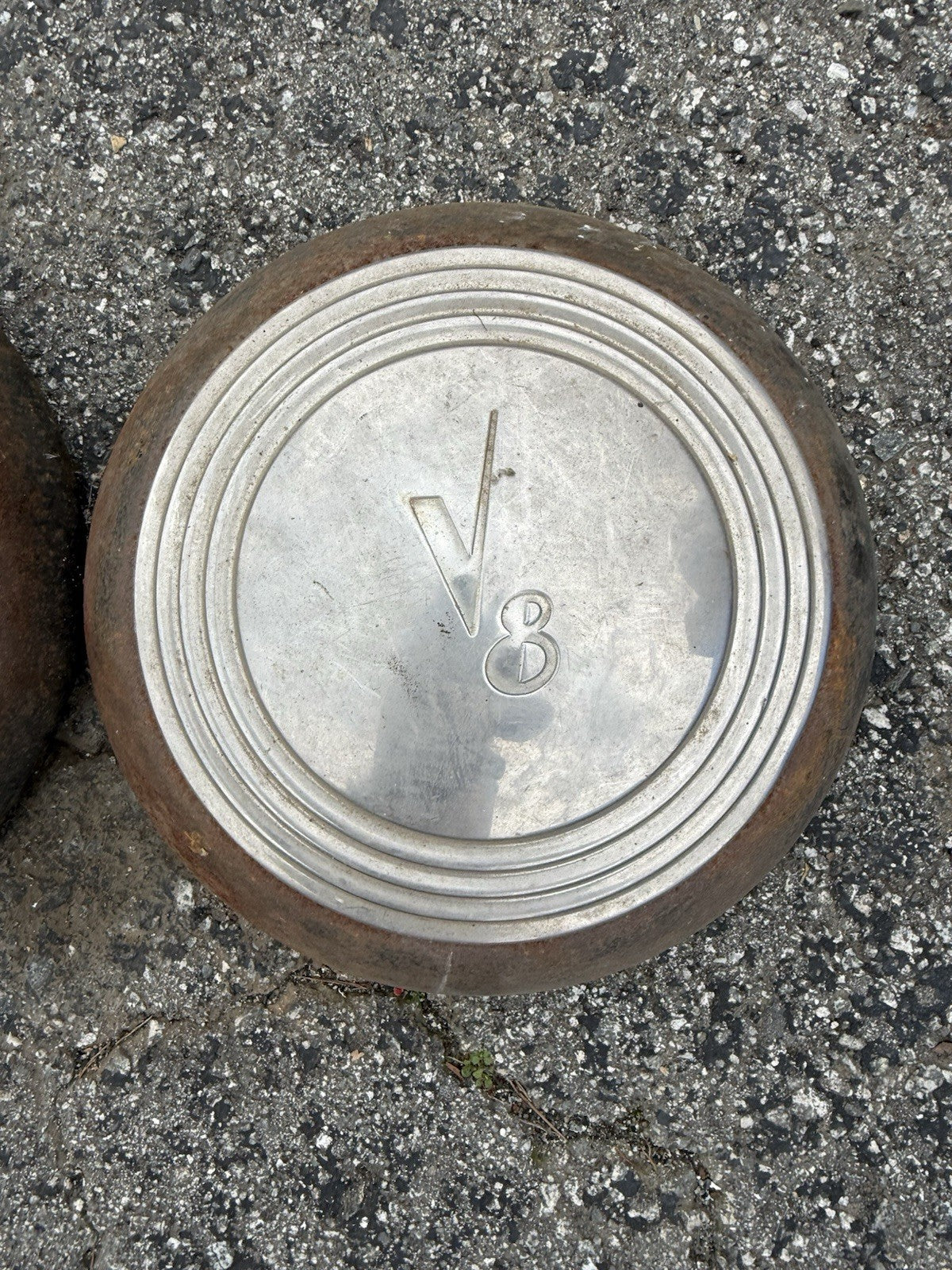 Vintage Pair 1935 Ford V8 Hubcap 1936 Dog Dish Wheel Cover 1937 1938 19392