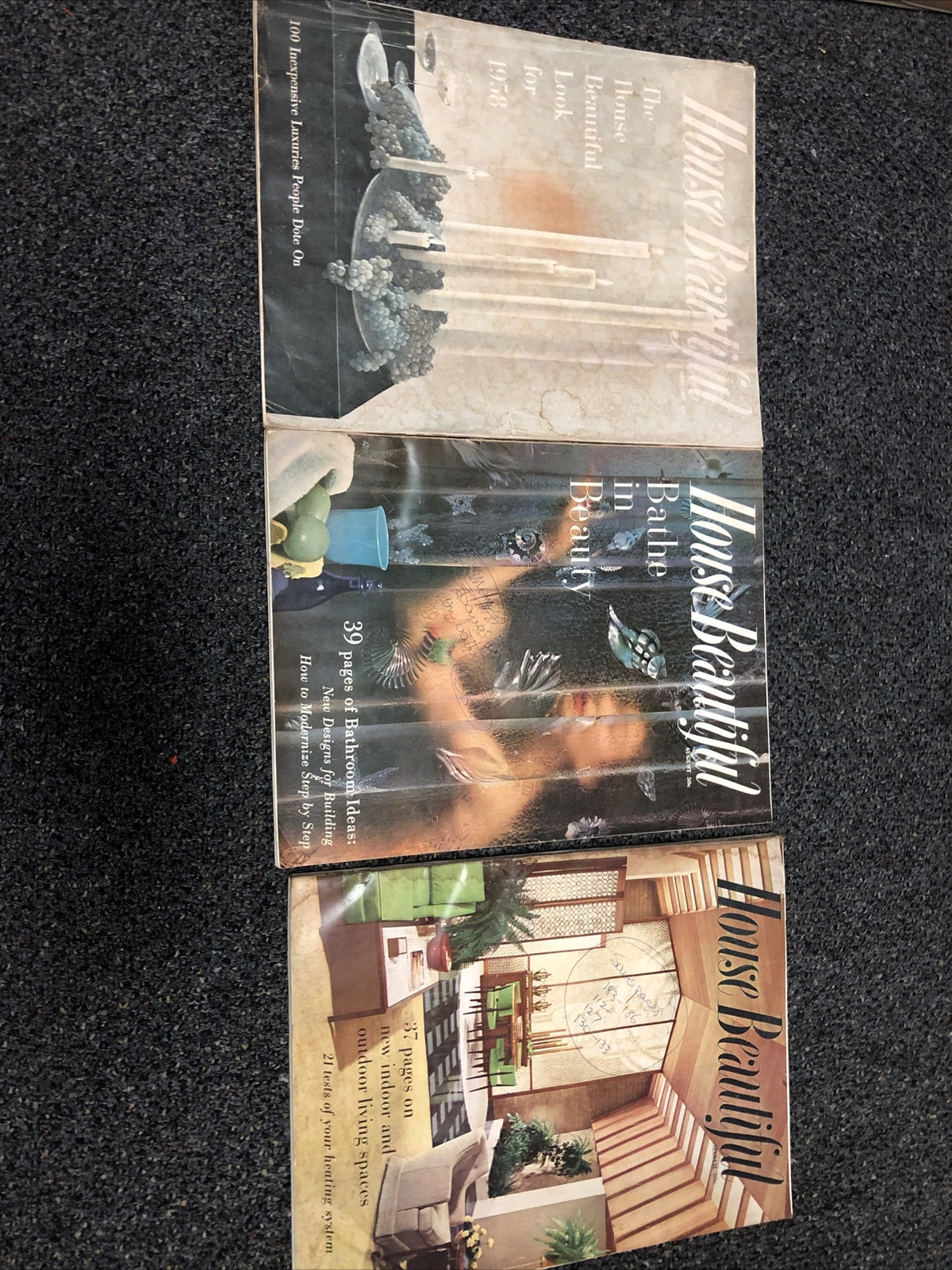 Vintage HOUSE BEAUTIFUL MAGAZINE Lot Of 30