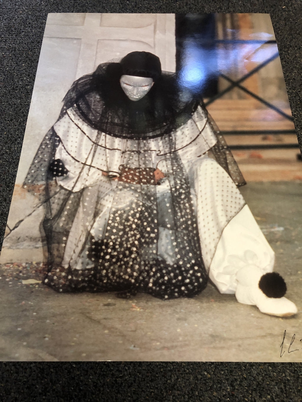 Italian Silvano Bonfa Photograph Print “Venezia Maschere di Carnevale” 24x17”5