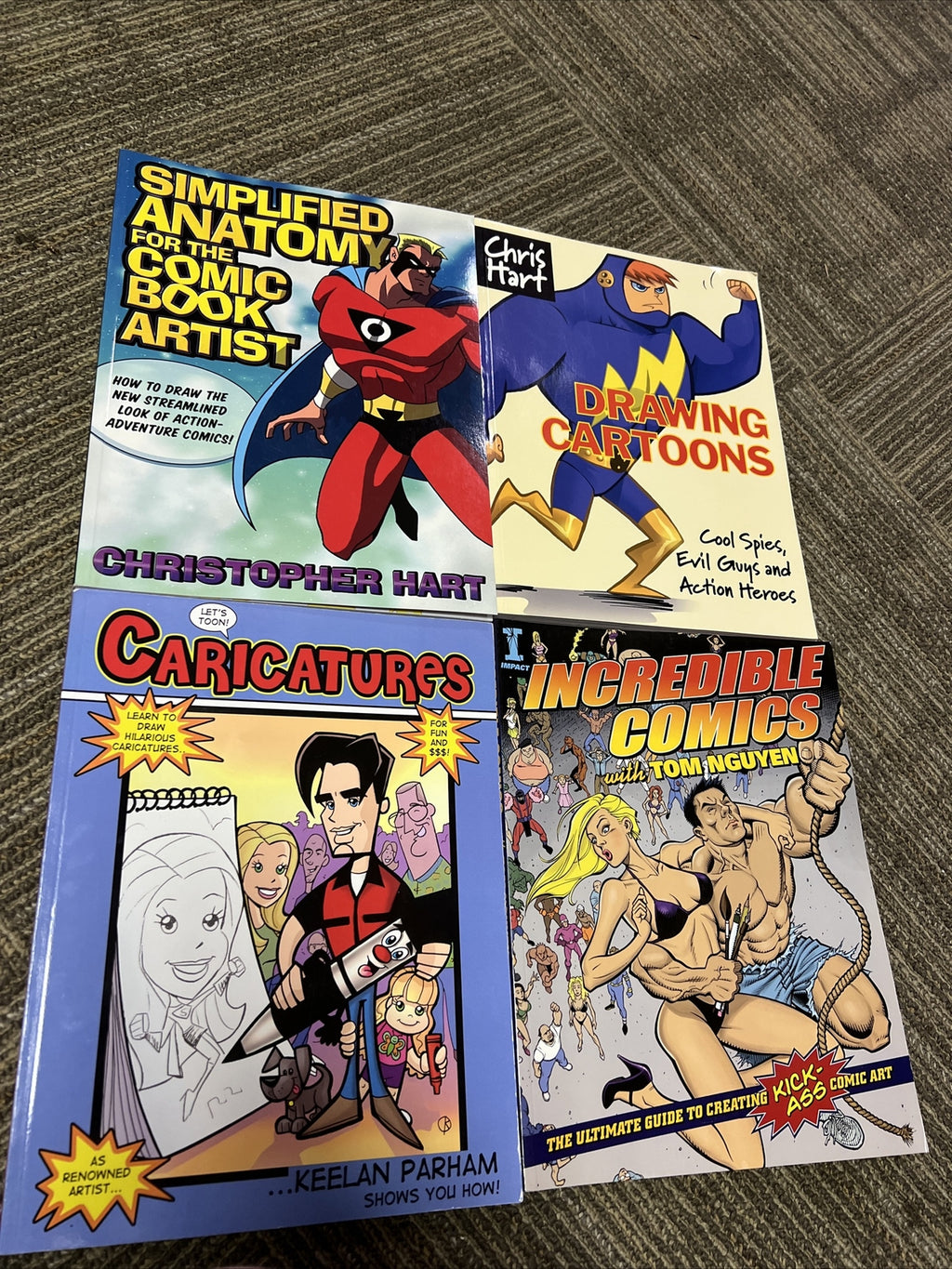 Vintage Comic Book Cartoon Caricature Art Books Lot of 4 0