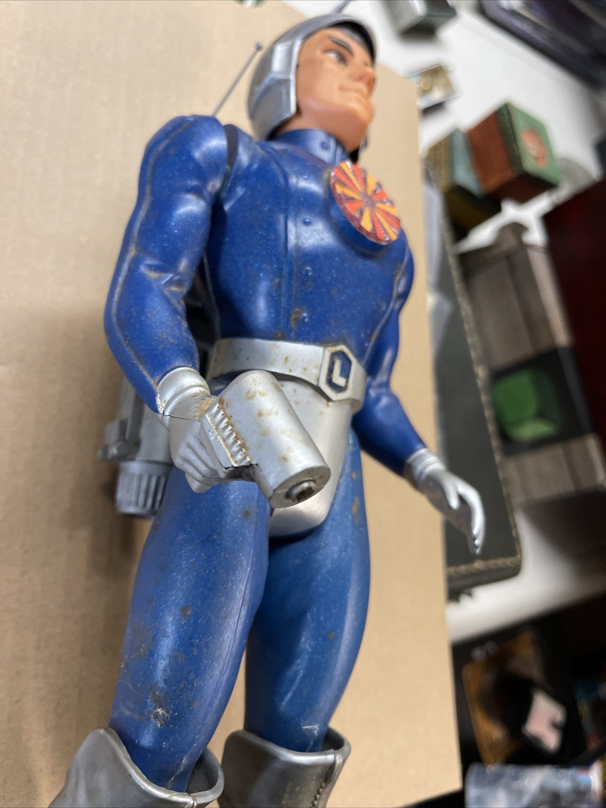 Mattel Major Matt Mason 1967 Captain Lazer with Helmet Figure 12", NOT WORKING3