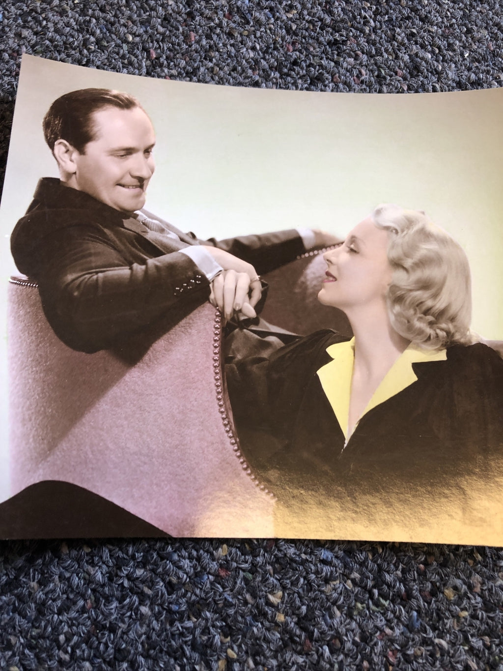 RARE Original Photo Of FREDRIC MARCH & VIRGINIA 6.5”x6” Candid Shot5