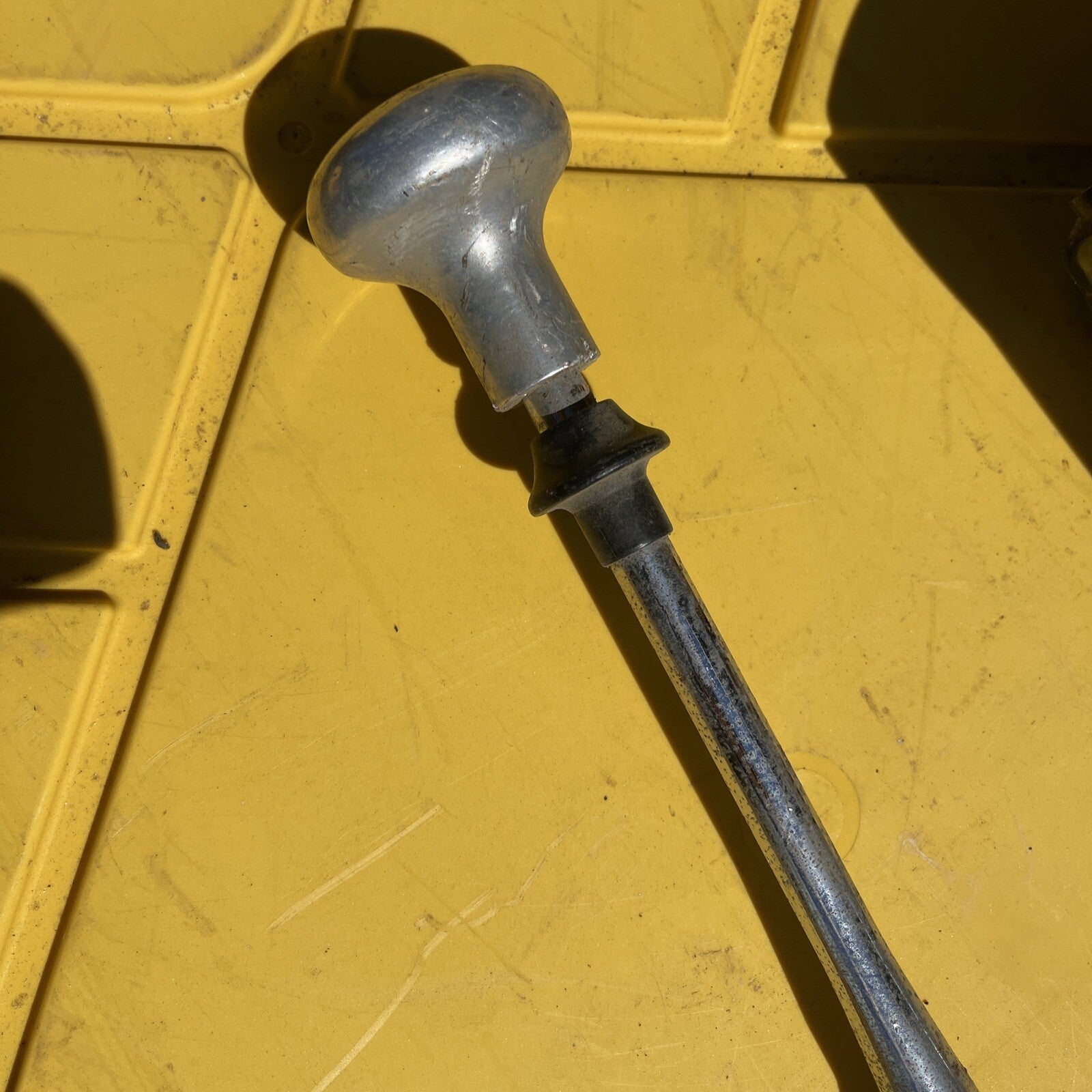 VTG 50s 60s Shift Knob Aluminum Hot Rod  Shifter Handle Linkage1
