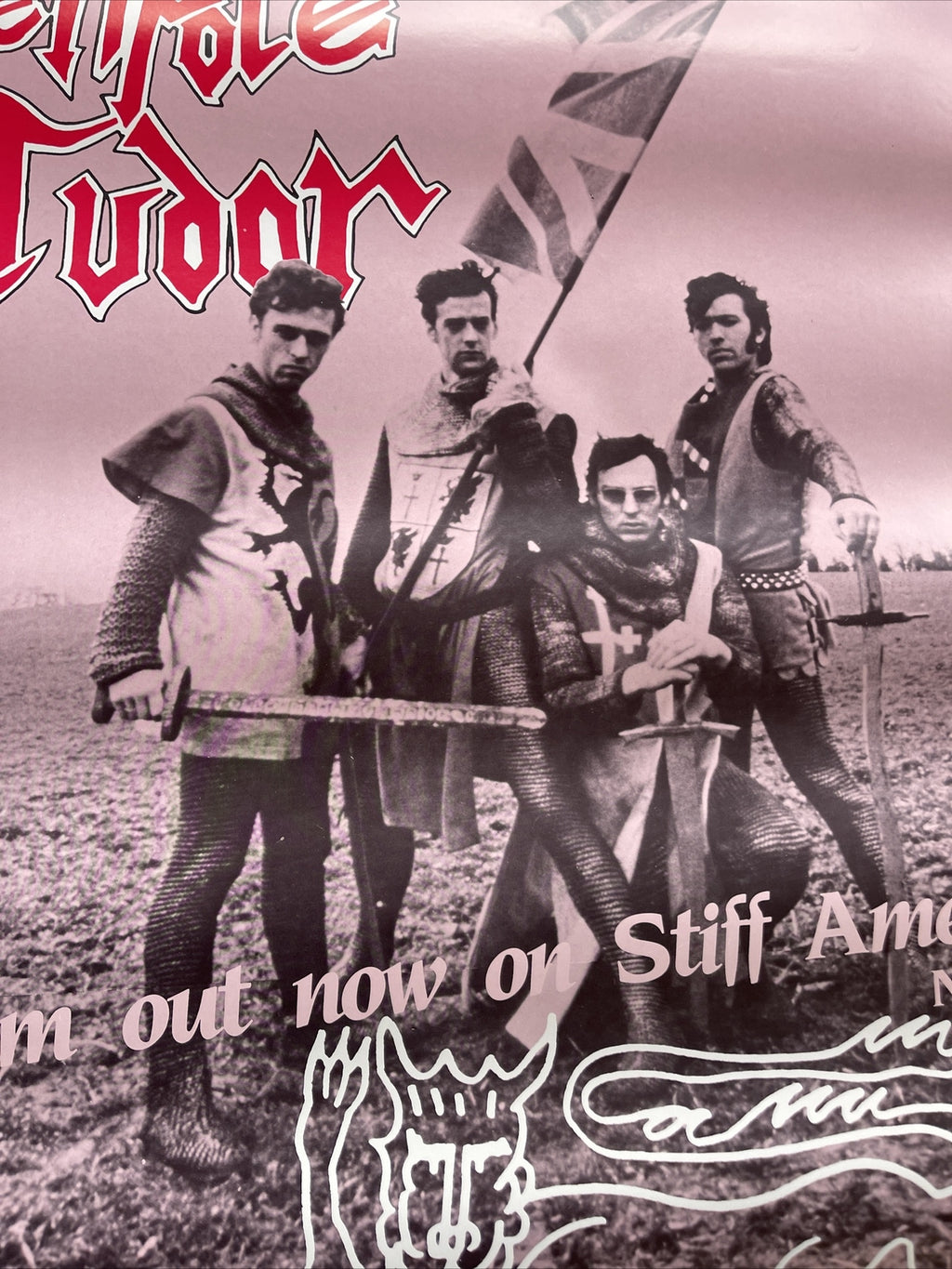 #191 1981 TEMPLE TUDOR Stiff America Record Store Promo Poster 22” X 28” Punk6
