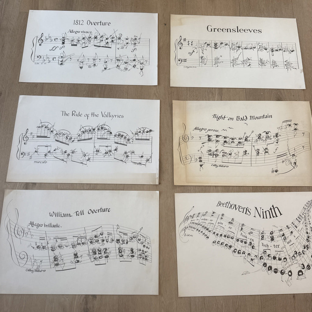 6Cathy Hill Signed Prints Tchaikovsky 1812  Beethoven 9th 1976-820