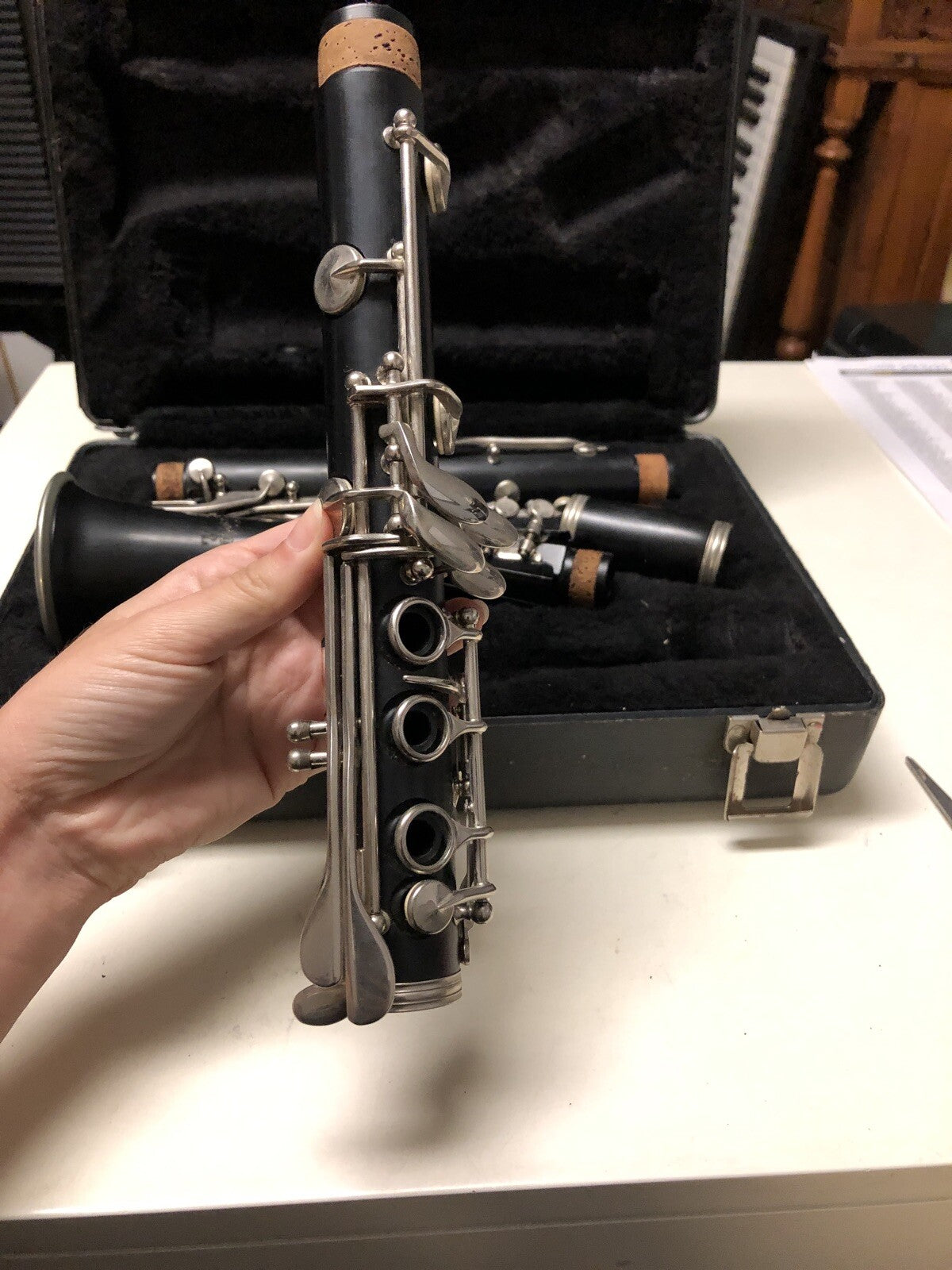 A26 Bundy Selmer Bb Resonite Student Clarinet Vintage W/ Case5